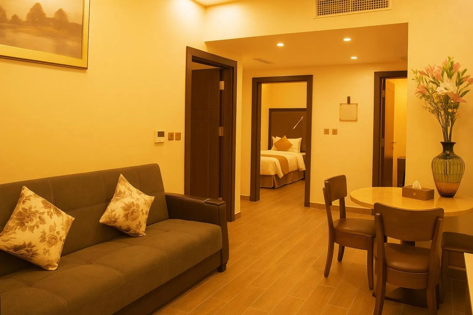 Living room, Bed in Aljamal Hotel