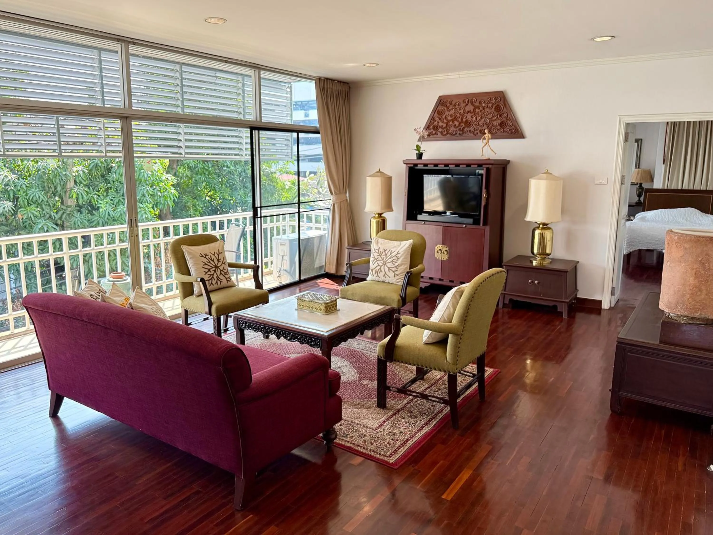 Two-Bedroom Suite in Samsen Suites Spacious 2BR Contemporary Thai Style