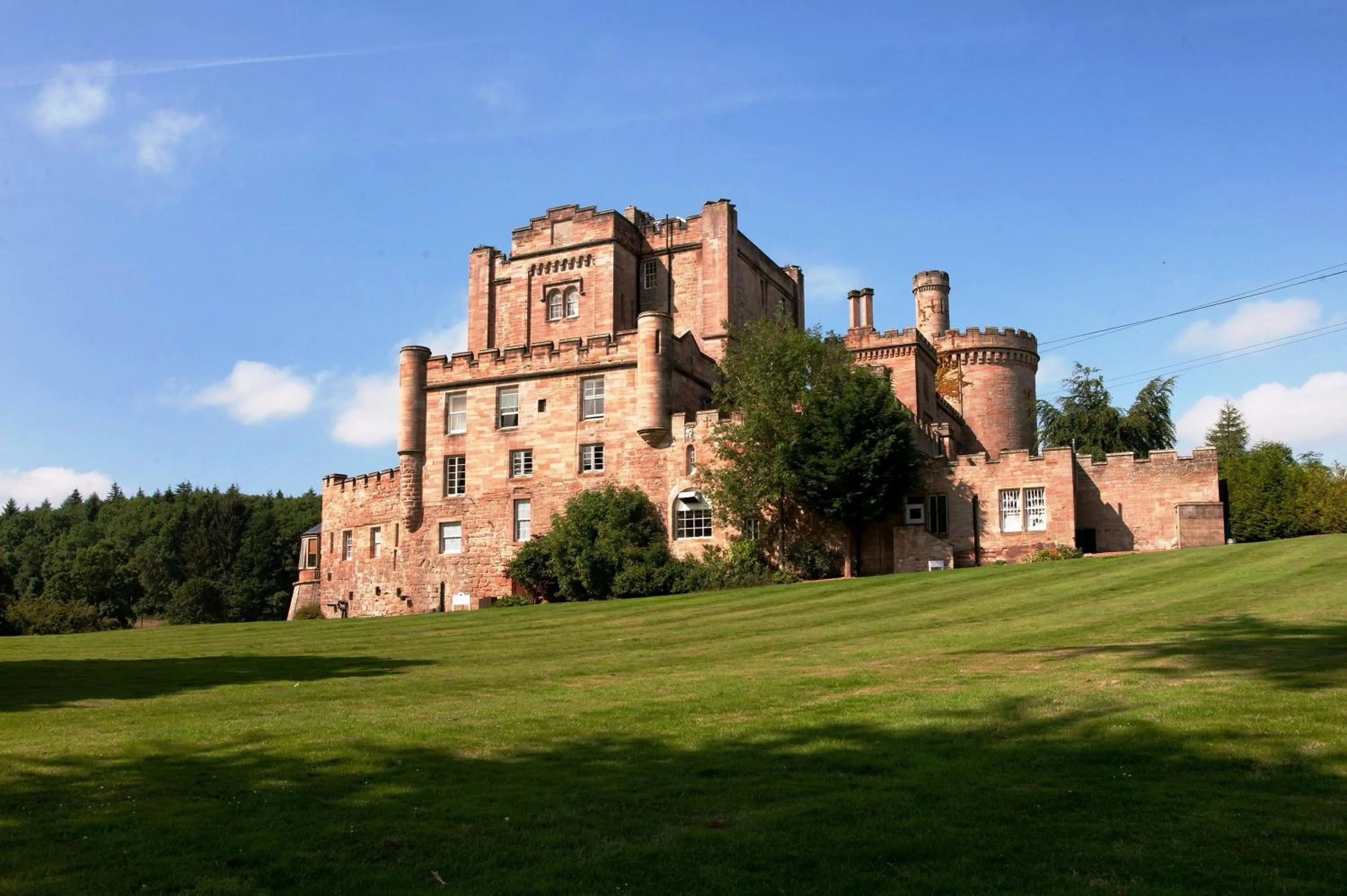 Facade/entrance in Dalhousie Castle Hotel