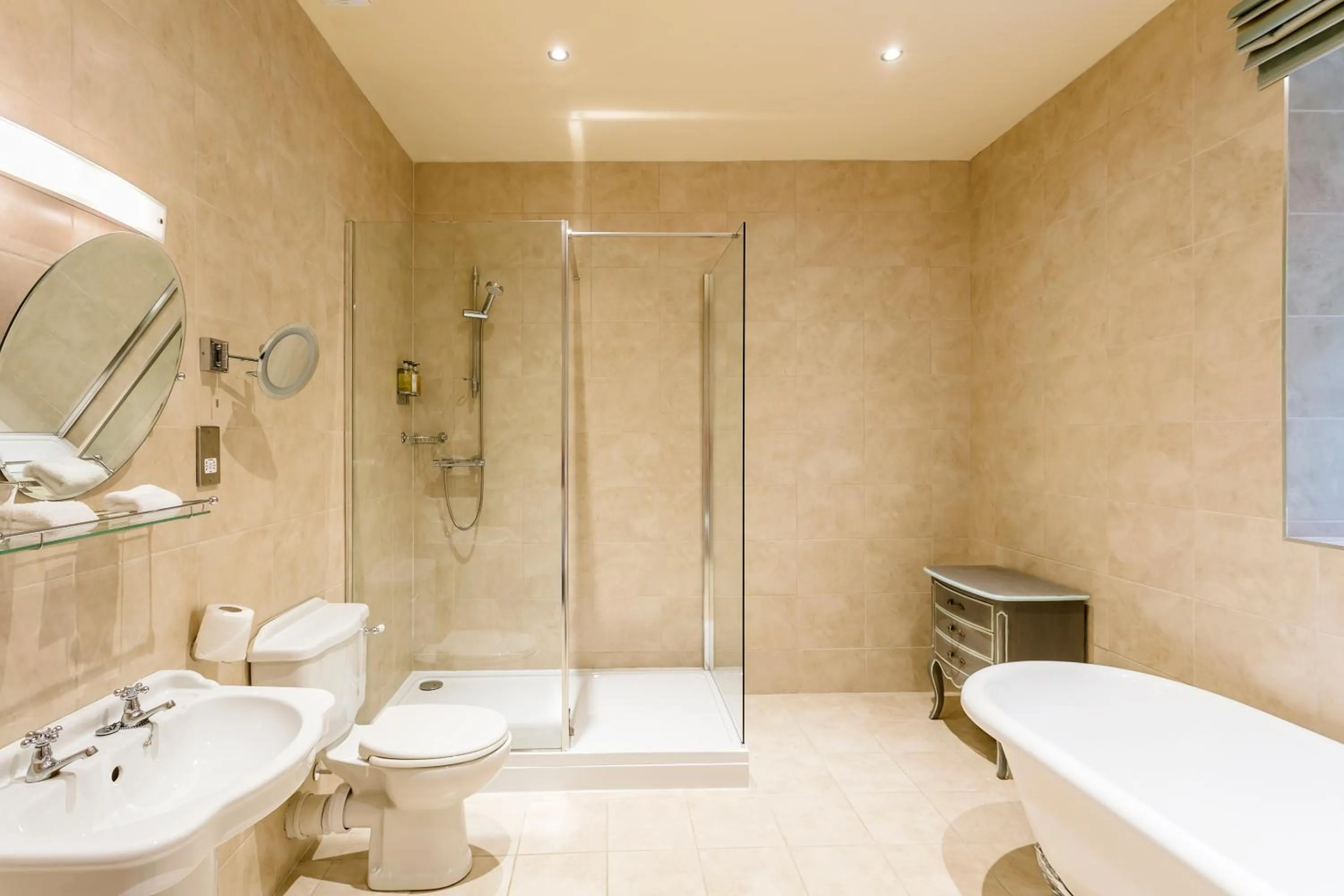 Bathroom in Dalhousie Castle Hotel