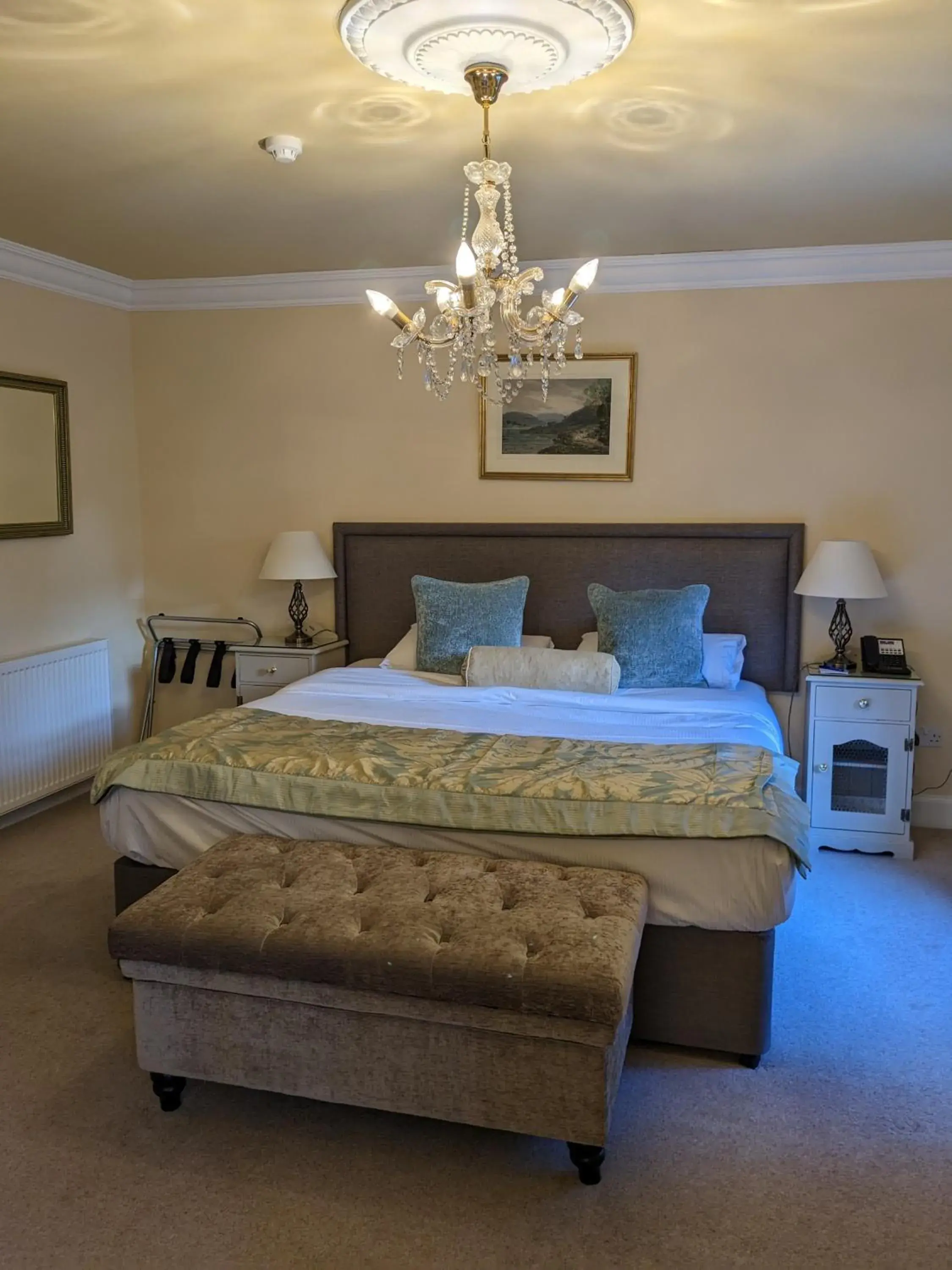 Bedroom, Bed in Dalhousie Castle Hotel Bedroom, Bed in Dalhousie Castle Hotel