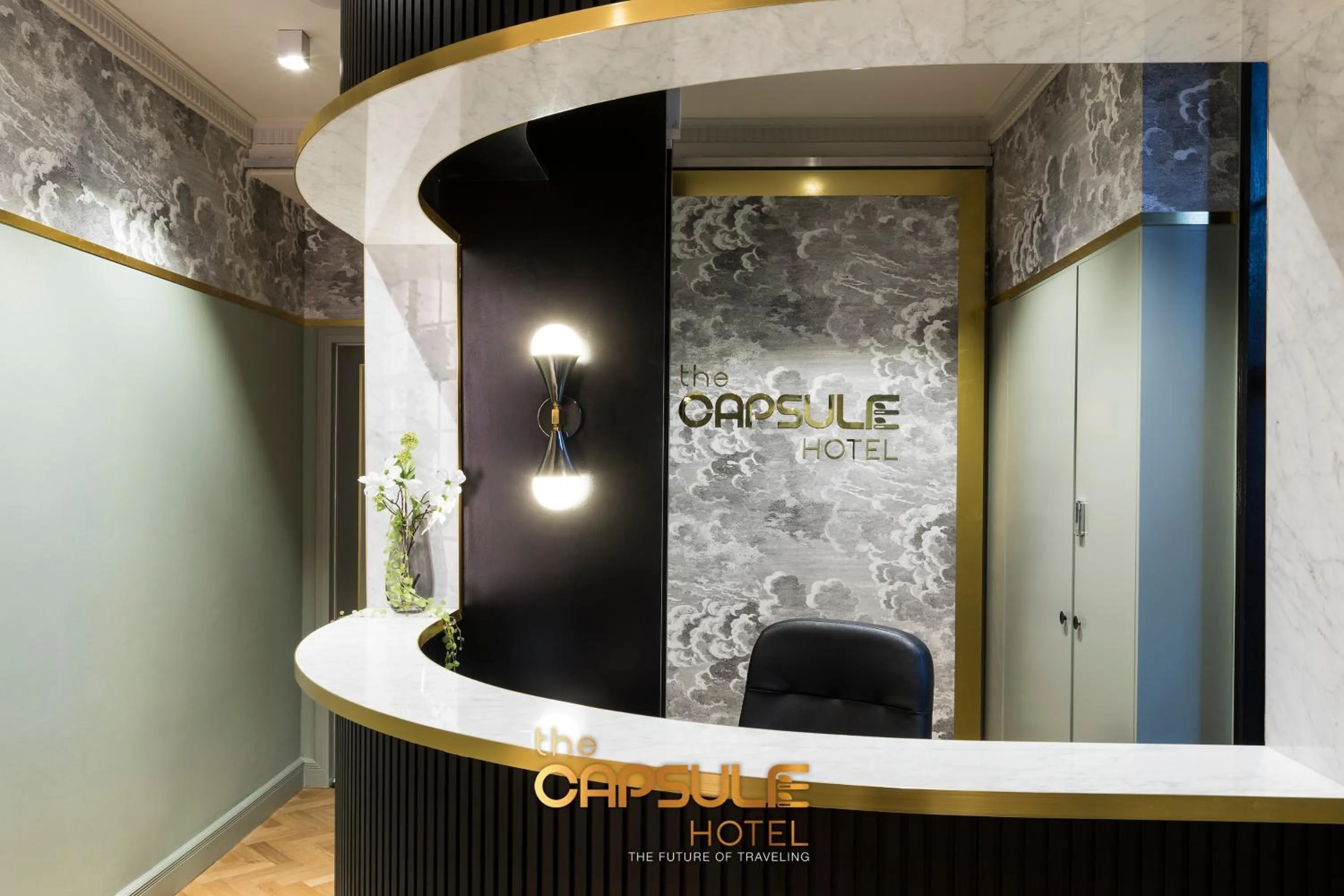 Lobby or reception in The Capsule Hotel
