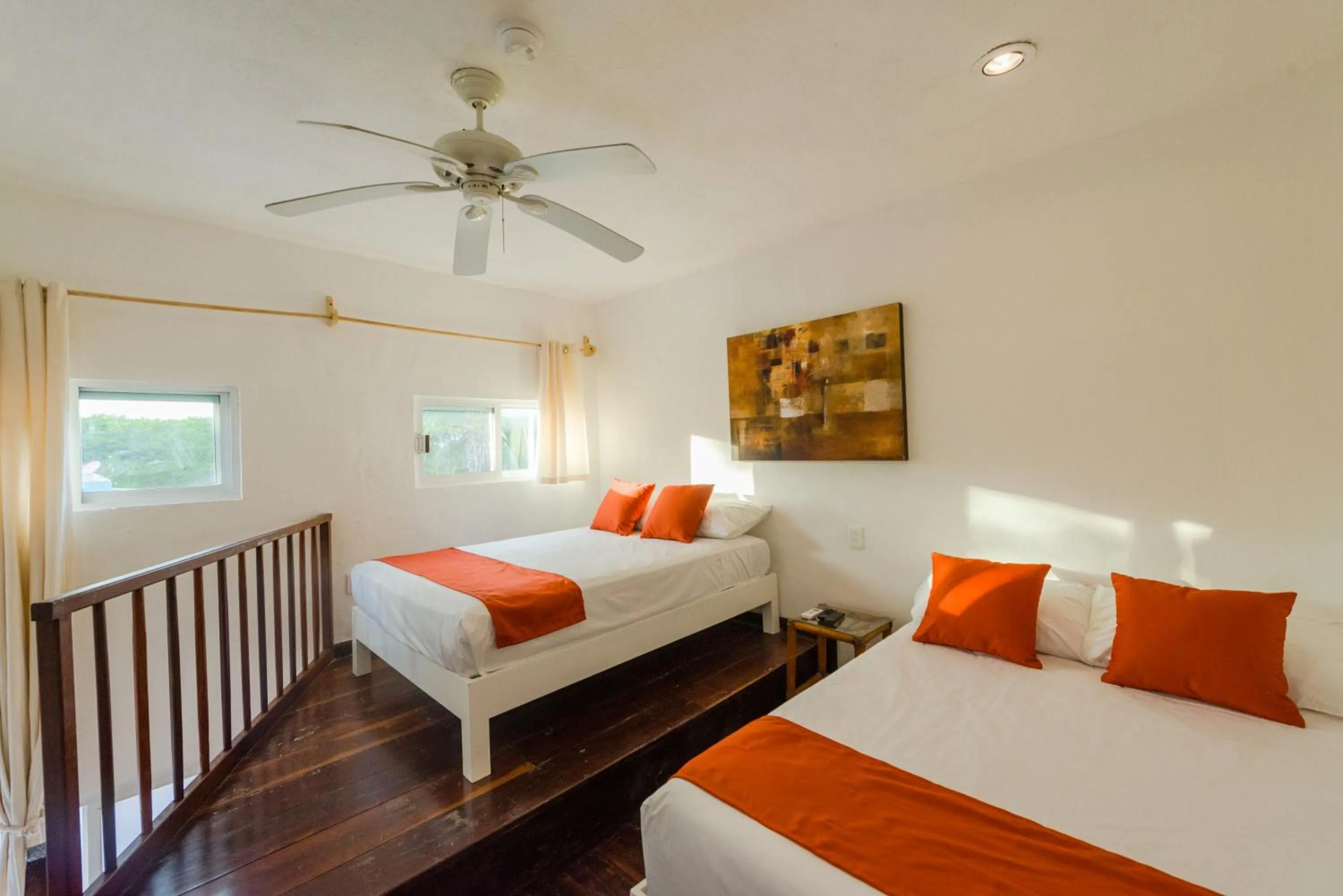 Bed in Hotel Caracol Puerto Morelos