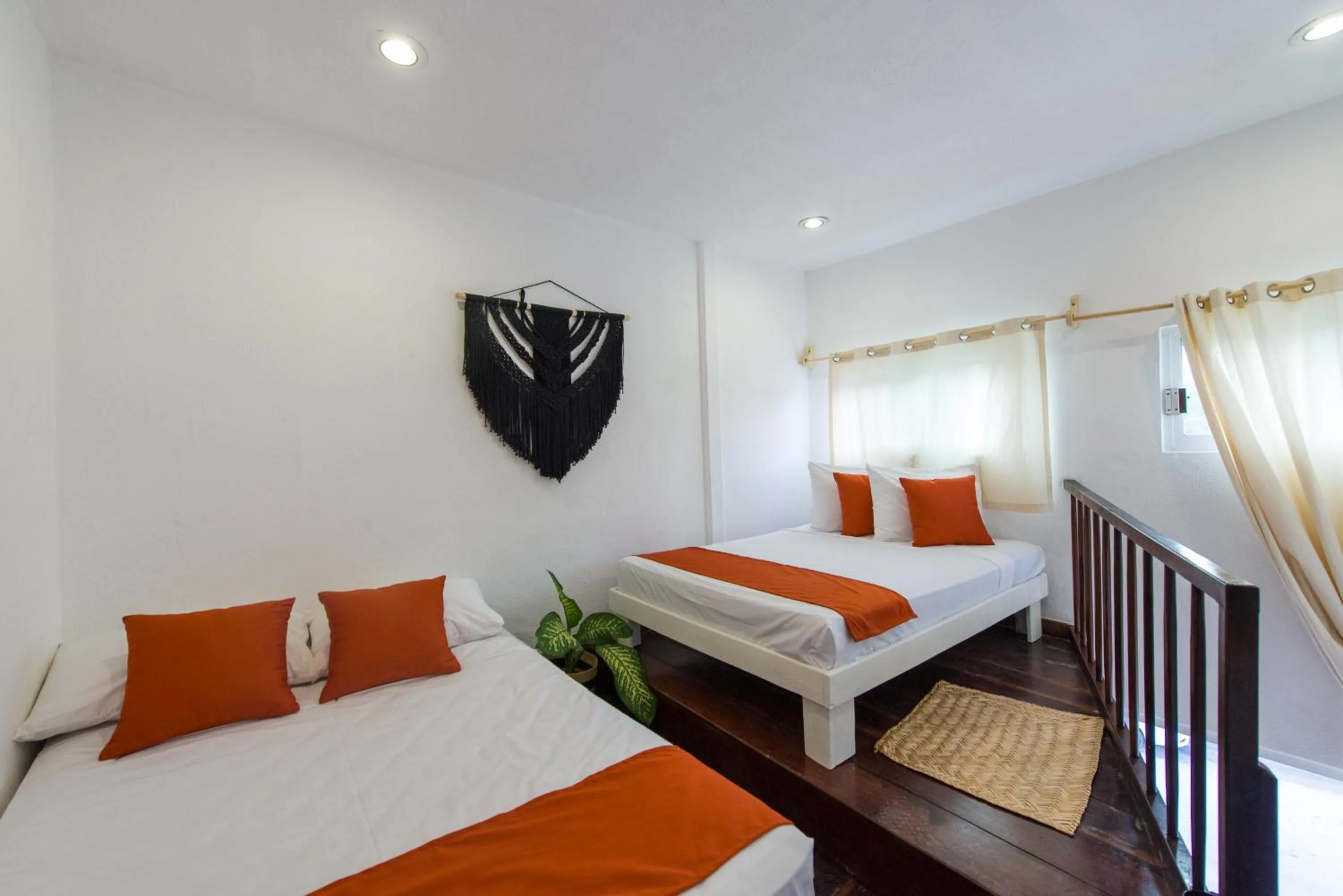 Bed in Hotel Caracol Puerto Morelos