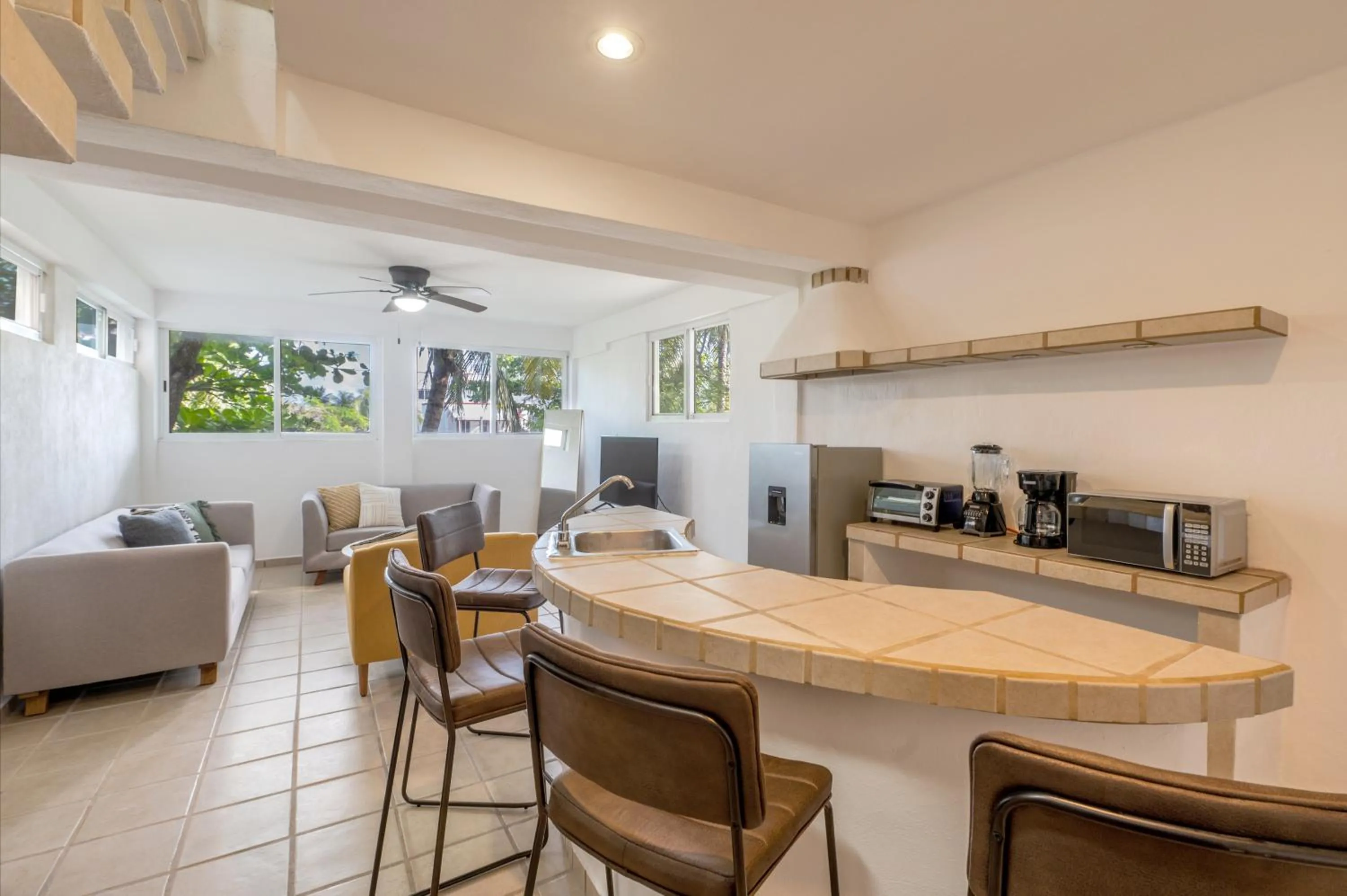 kitchen in Hotel Caracol Puerto Morelos