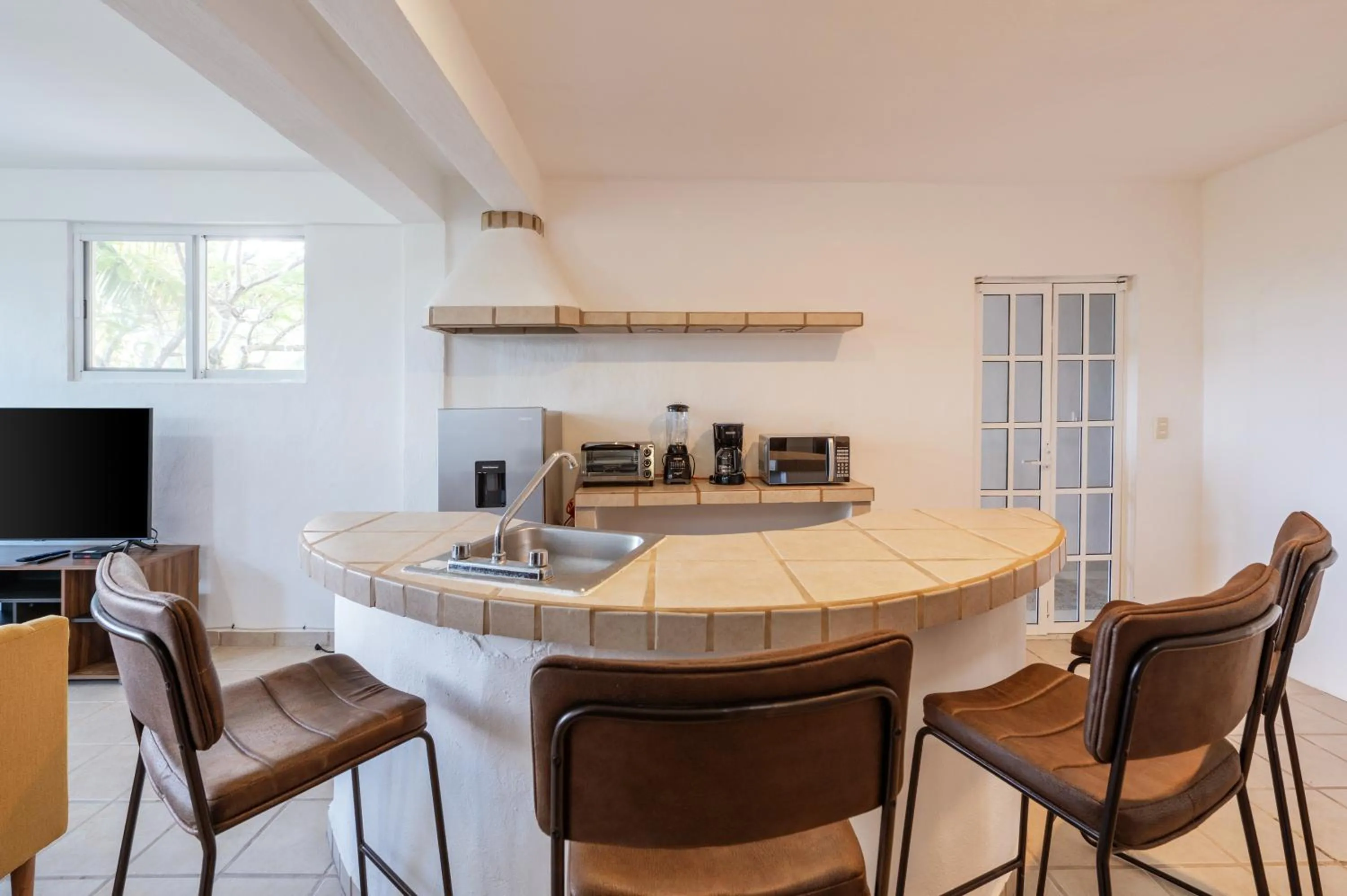 kitchen in Hotel Caracol Puerto Morelos