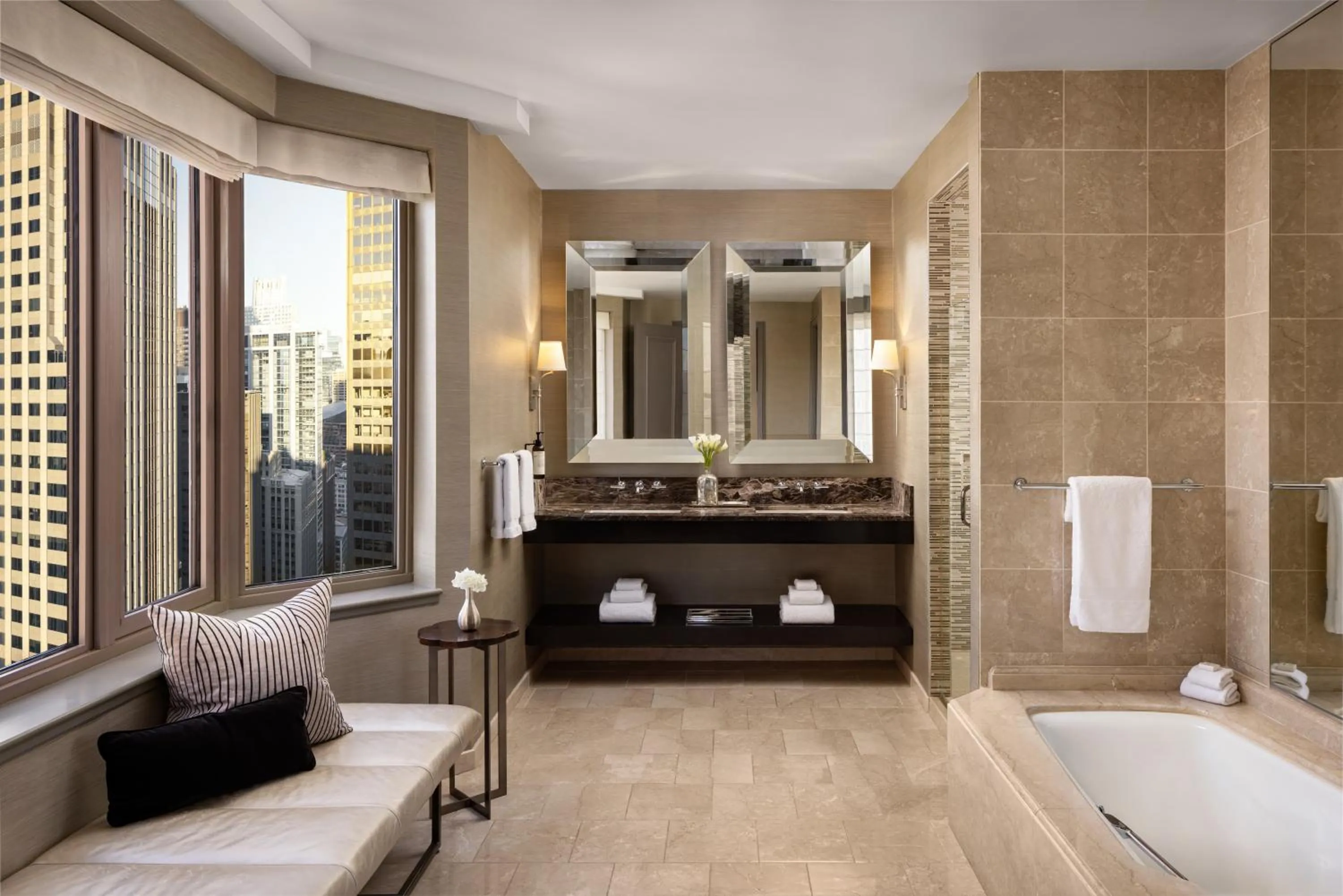Bathroom in Fairmont Chicago Millennium Park