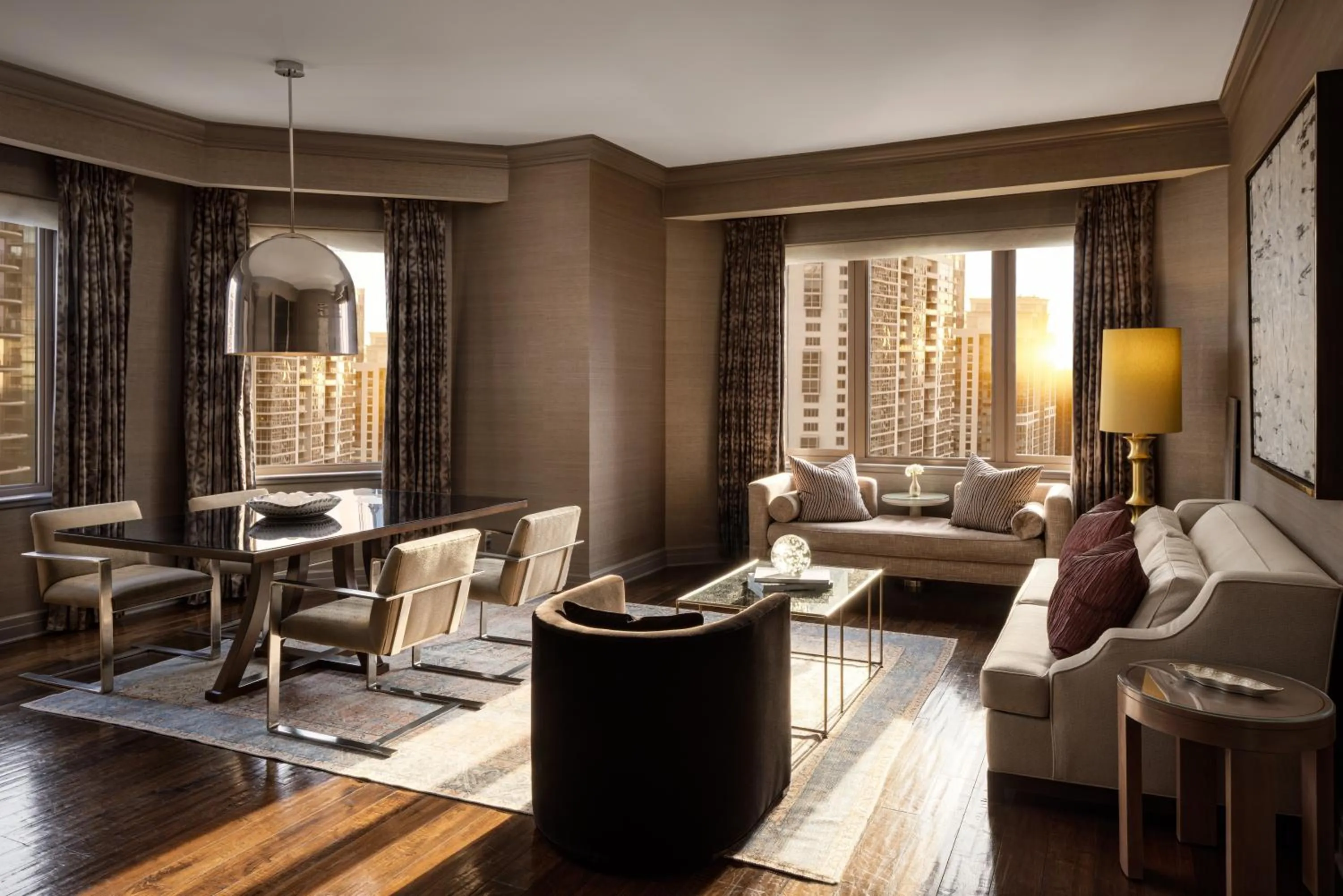 Living room in Fairmont Chicago Millennium Park