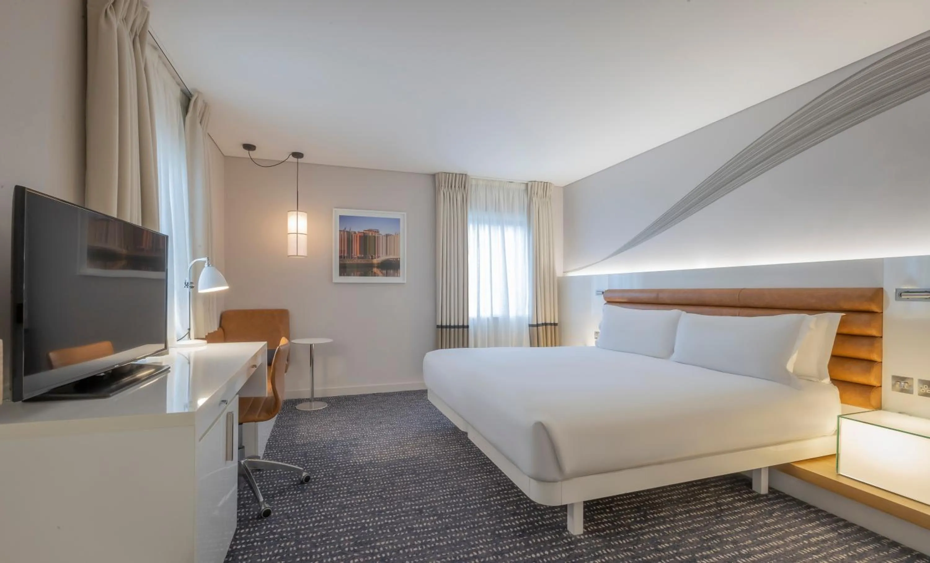 Photo of the whole room, Bed in The Morrison Dublin, Curio Collection by Hilton