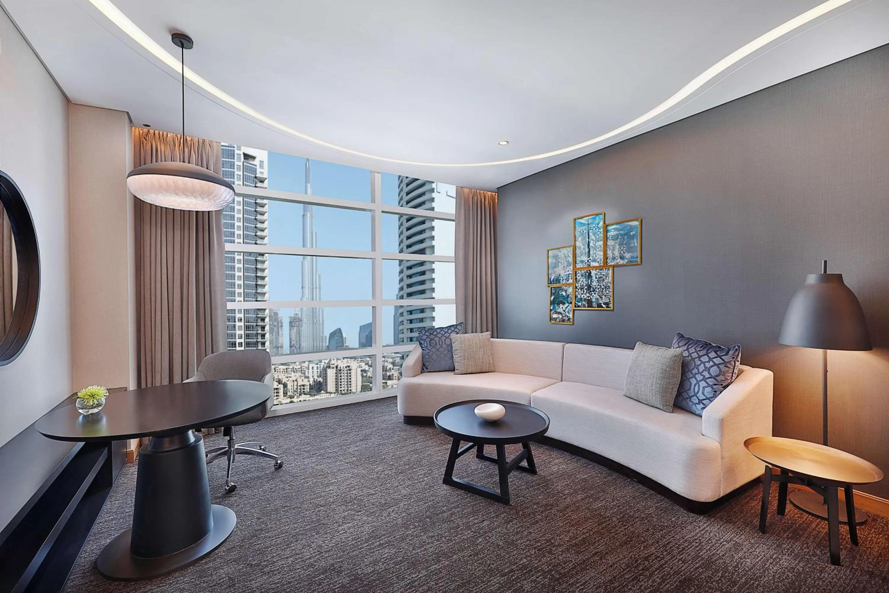 Living room in DoubleTree by Hilton Dubai - Business Bay