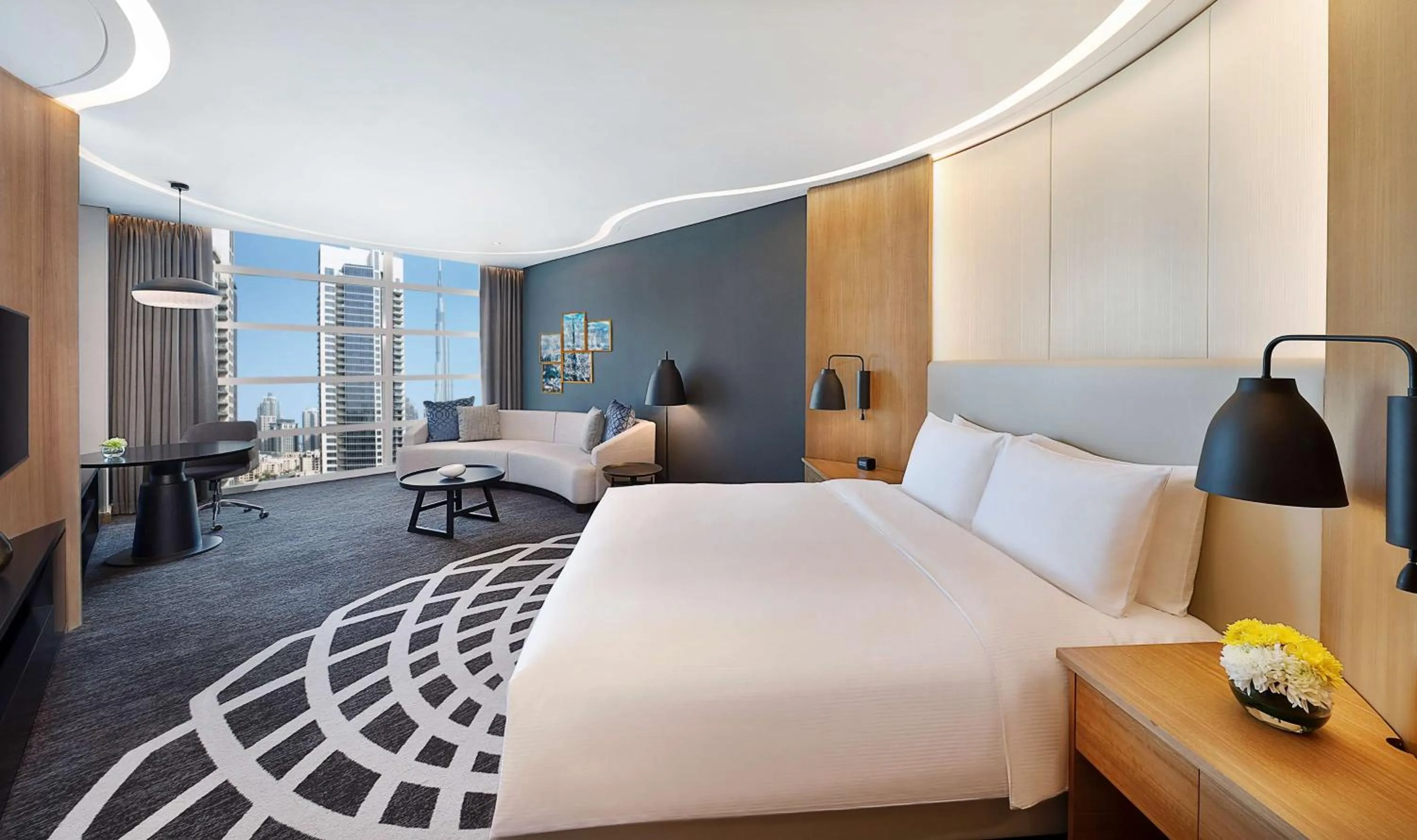 Living room, Bed in DoubleTree by Hilton Dubai - Business Bay