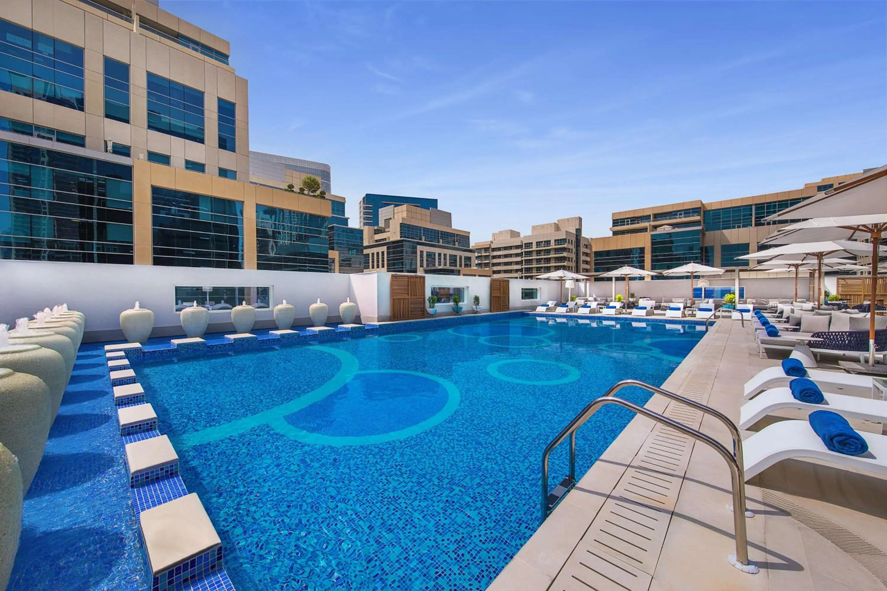 Pool view in DoubleTree by Hilton Dubai - Business Bay