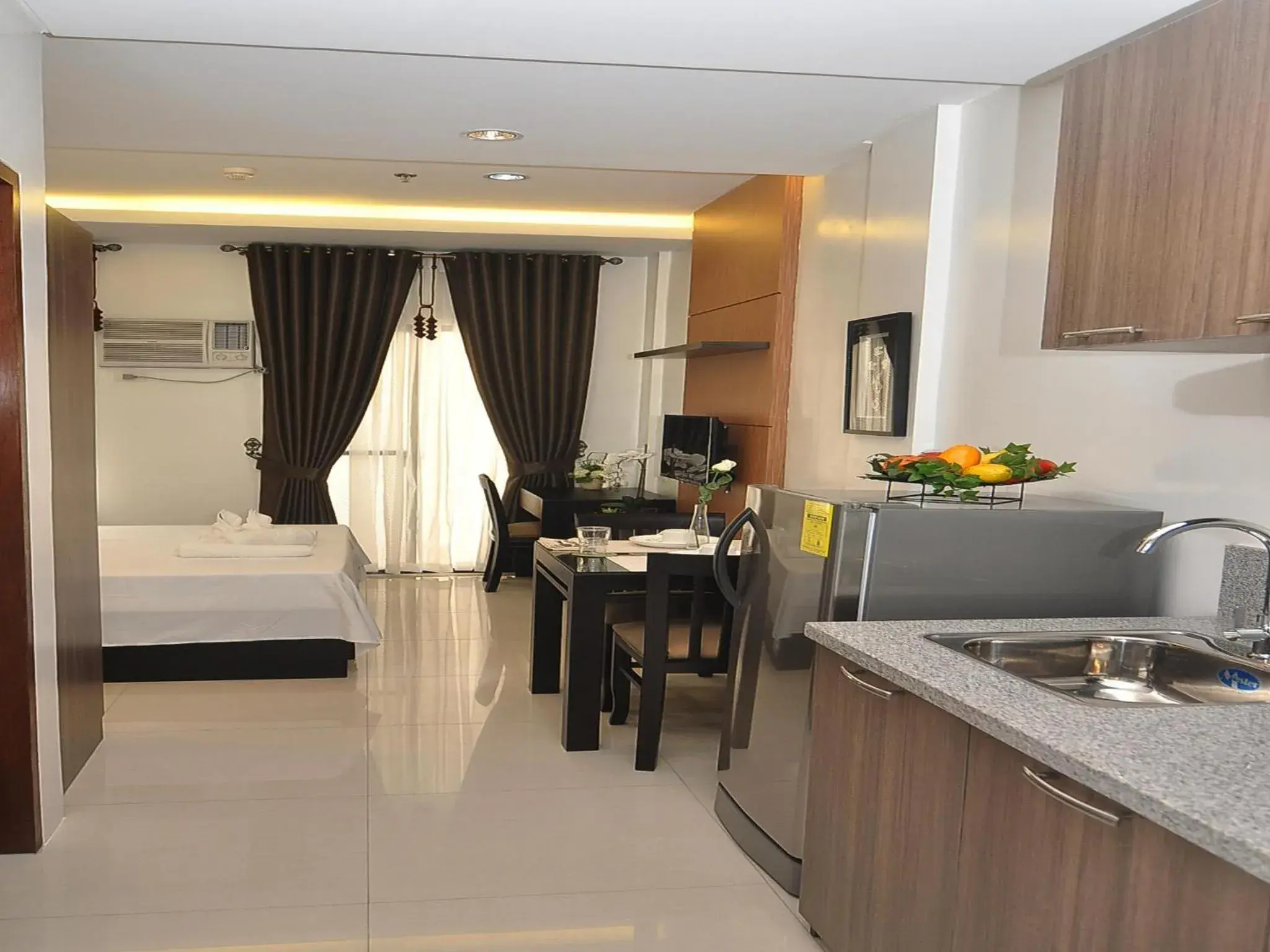Kitchen or kitchenette, Bed in Rishan Village Residences Kitchen or kitchenette, Bed in Rishan Village Residences