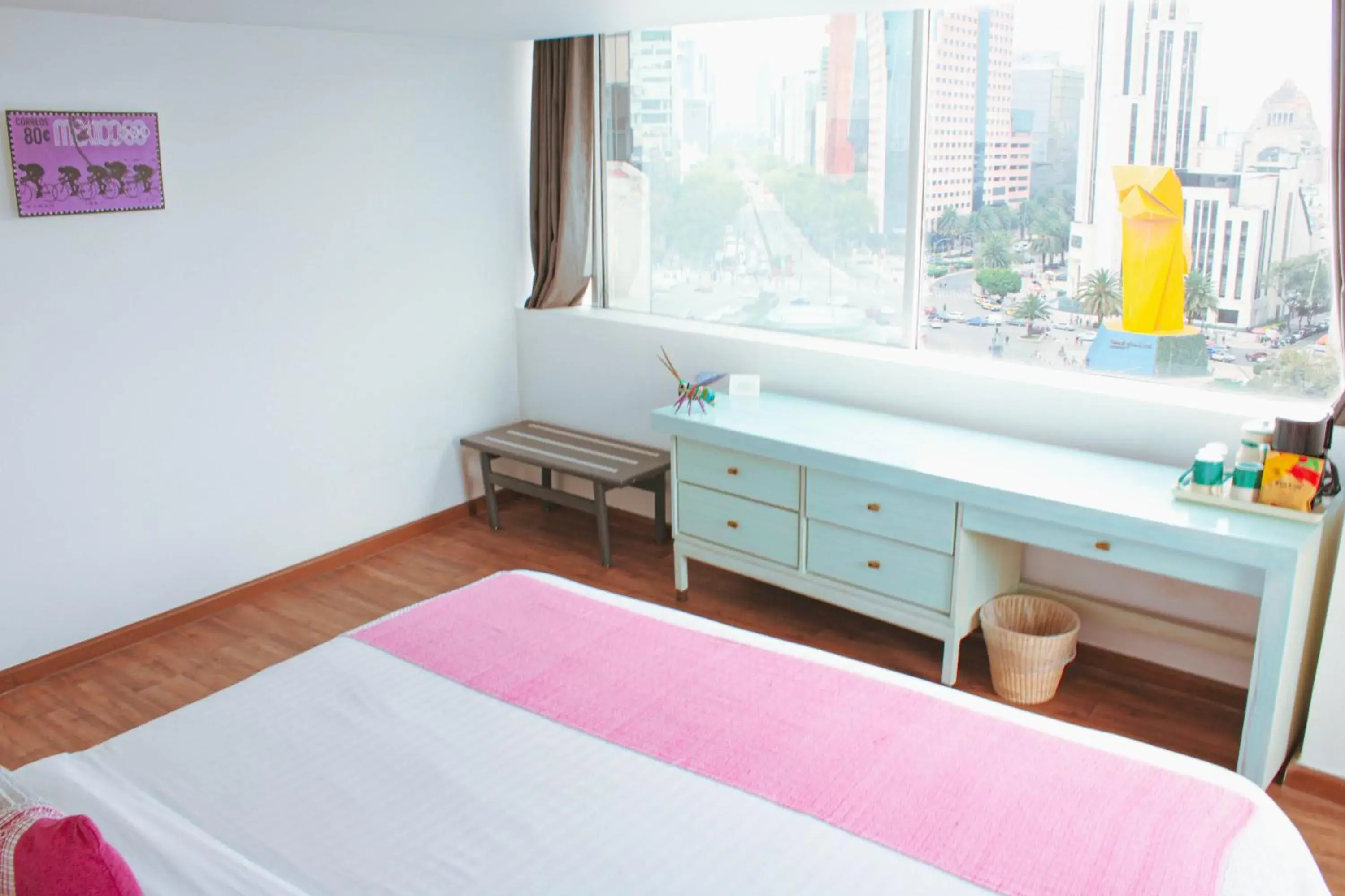 City view, Bed in Hotel Fontan Reforma Centro Historico City view, Bed in Hotel Fontan Reforma Centro Historico