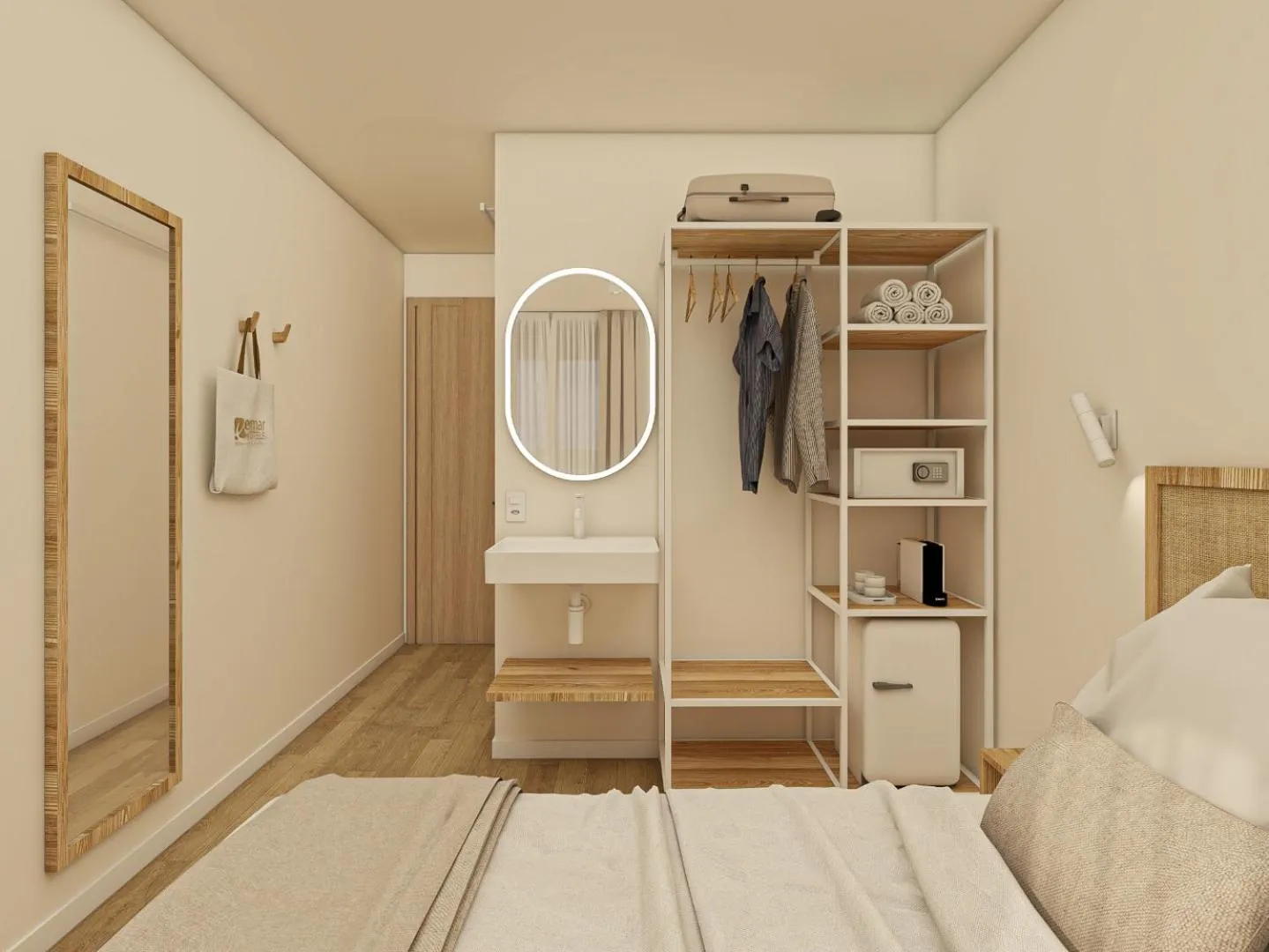 Bed in Hotel Rosamar - Emar Hotels