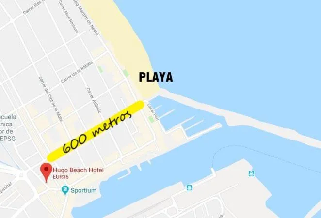 Property building in Hugo Beach Hotel & Apartments