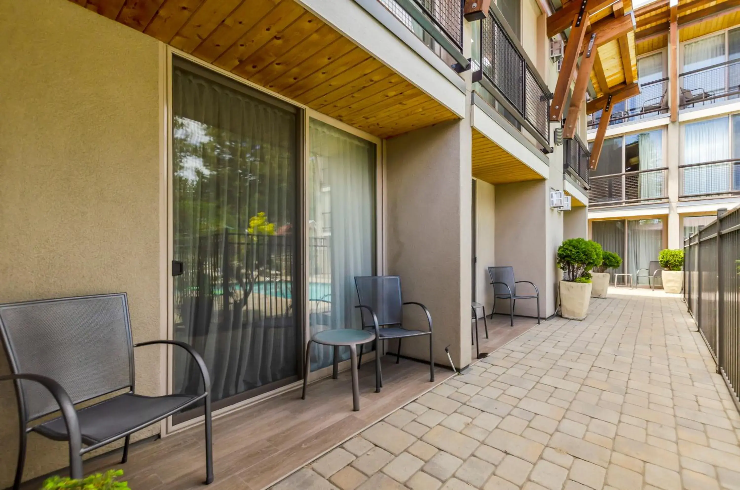 Pool view in Firelite Lodge Pool view in Firelite Lodge