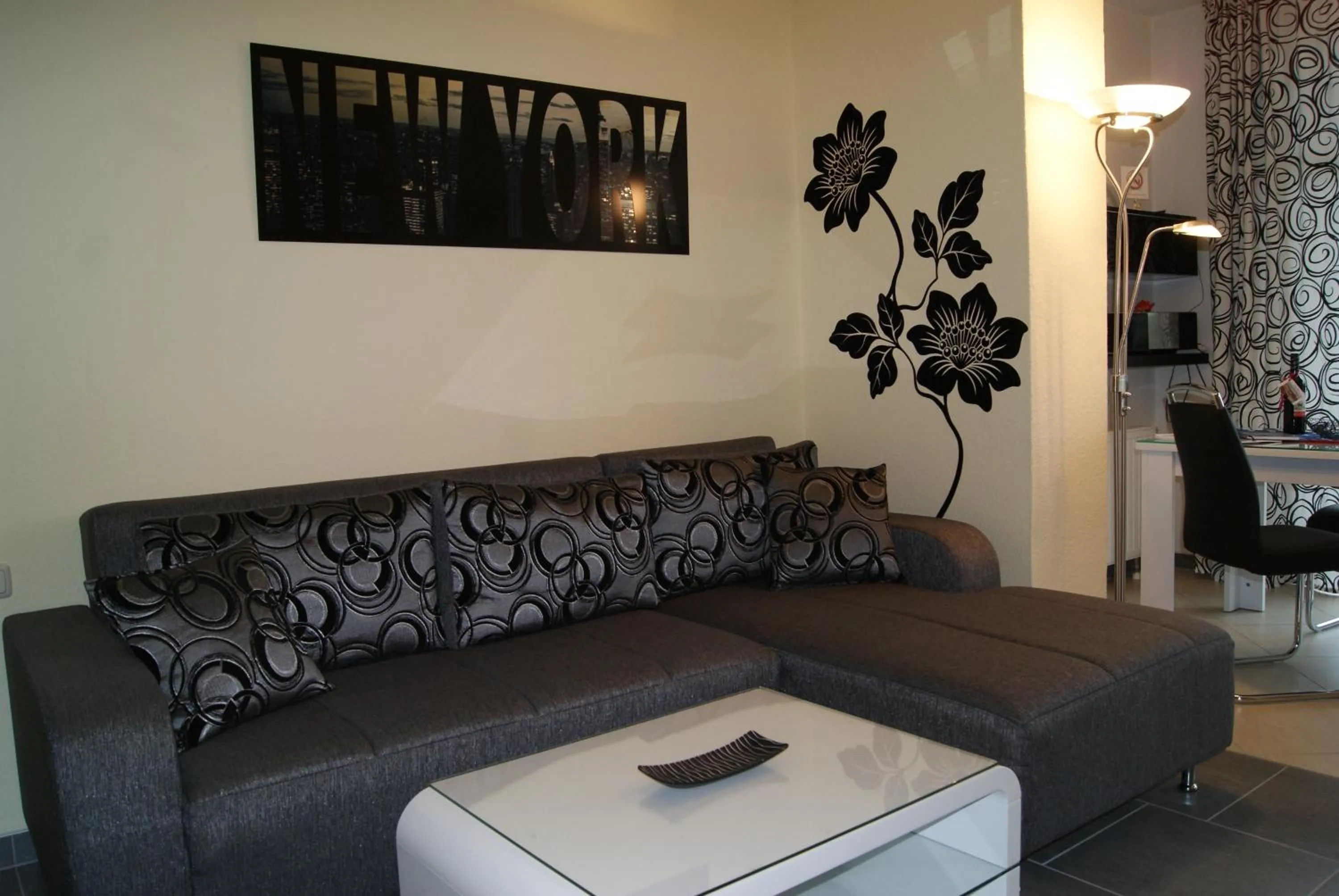 Living room in " Residenz Seeblick" Studio 15 Manhatten