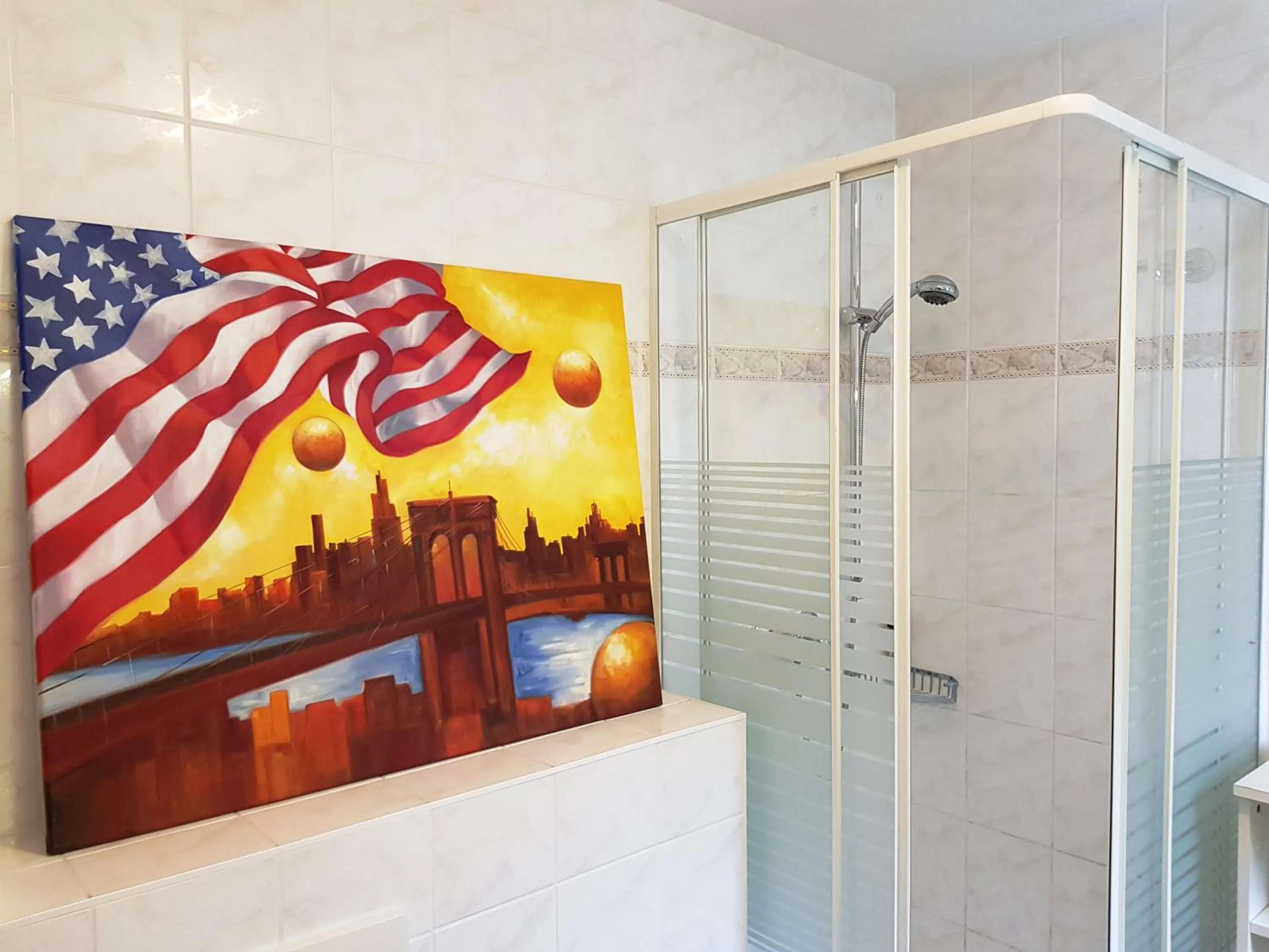 Bathroom in " Residenz Seeblick" Studio 15 Manhatten