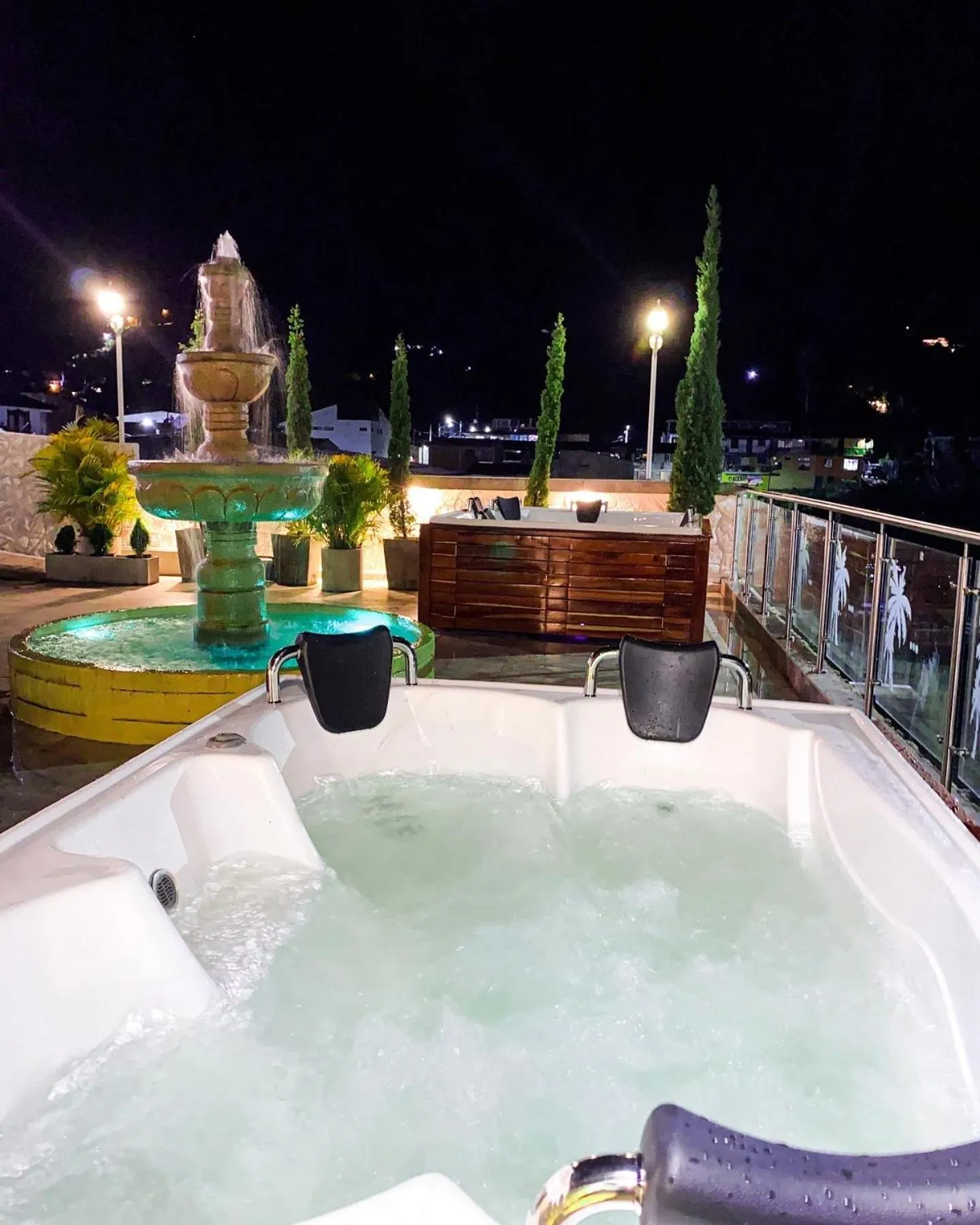Pool view in Hotel Boutique Palmas de Salento