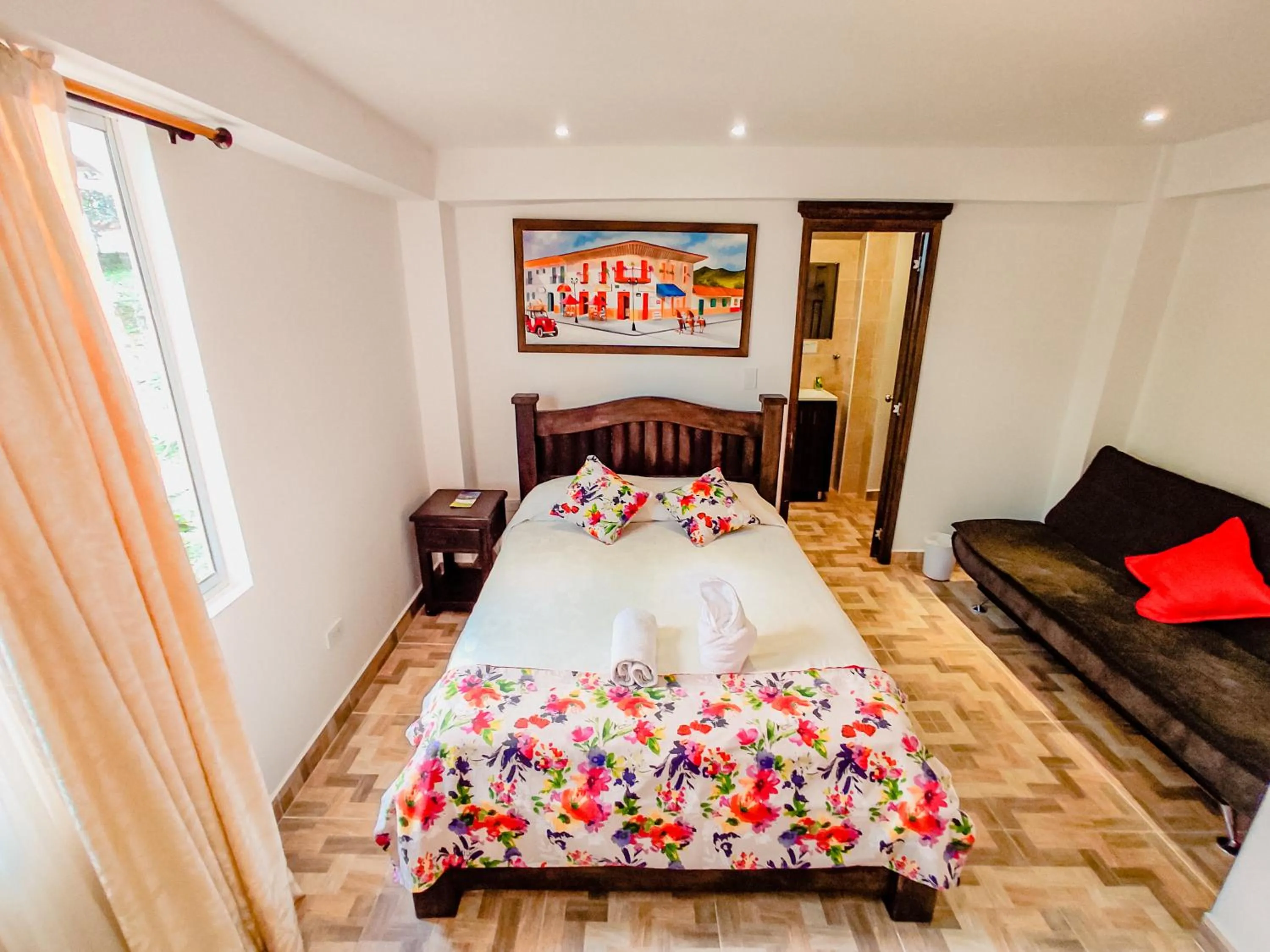 Photo of the whole room, Bed in Hotel Boutique Palmas de Salento