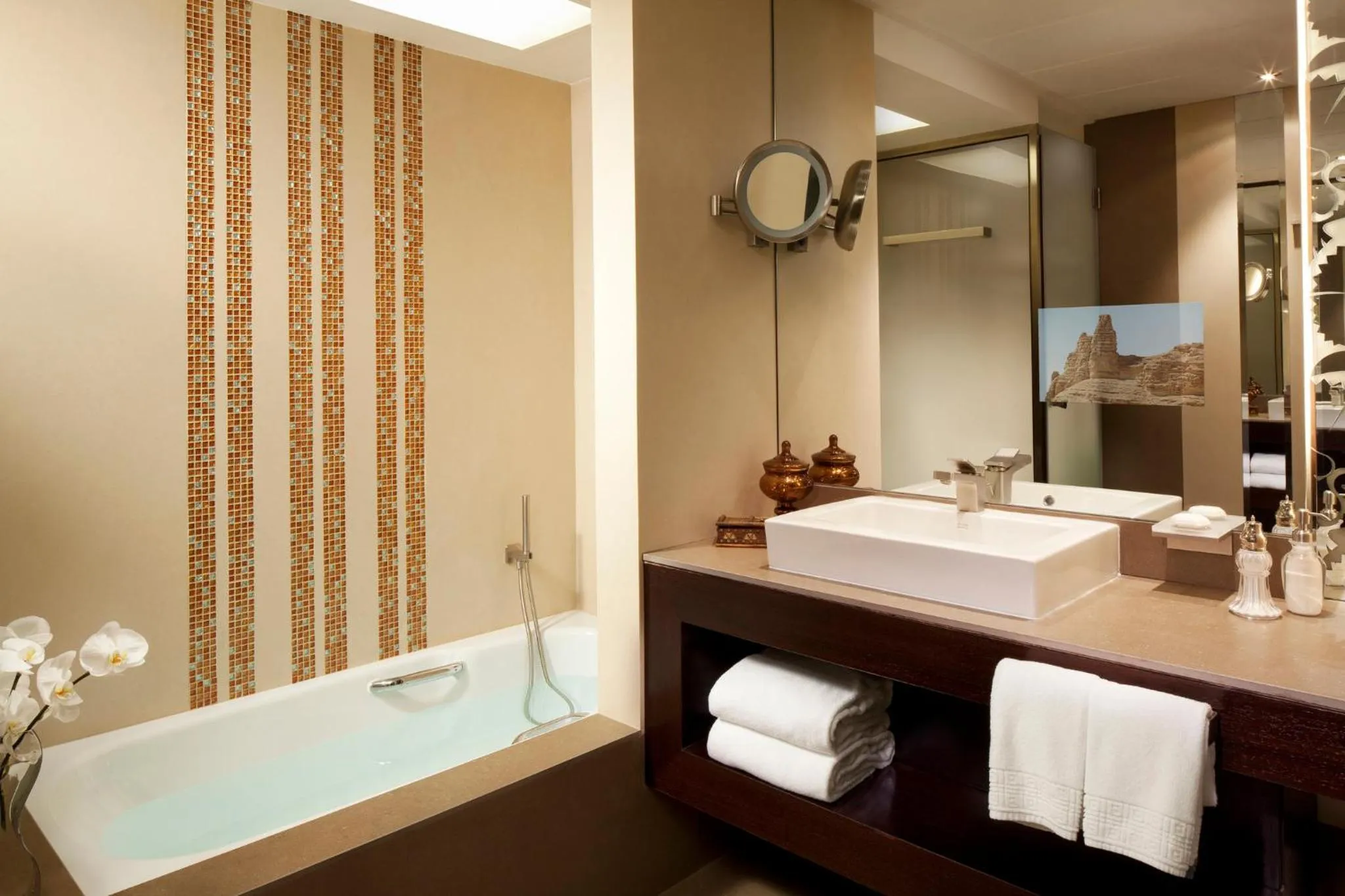 Bathroom in Mandarin Oriental Al Faisaliah, Riyadh