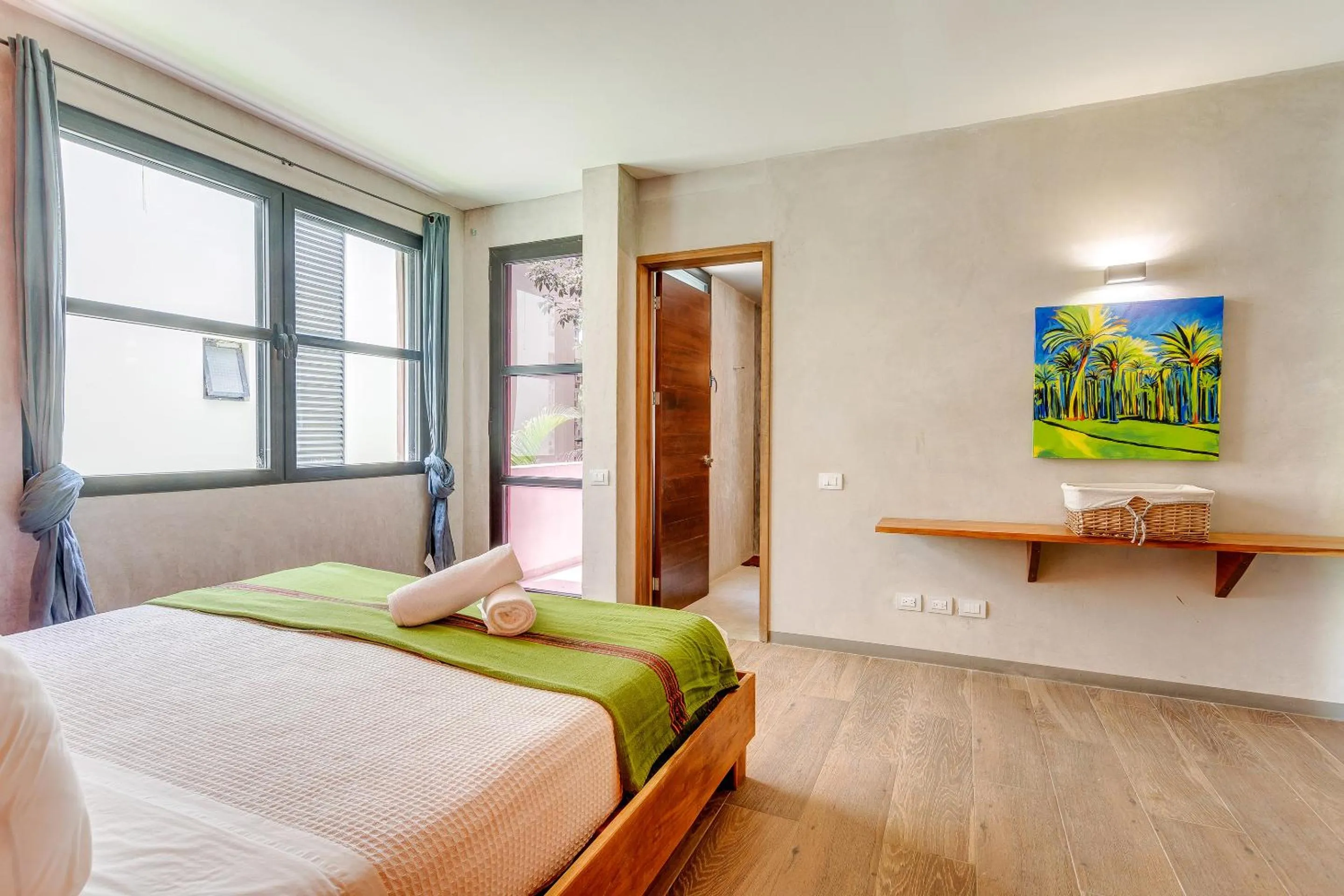 Bed in Chic Suites in the Heart of Tulum by Stella Rentals