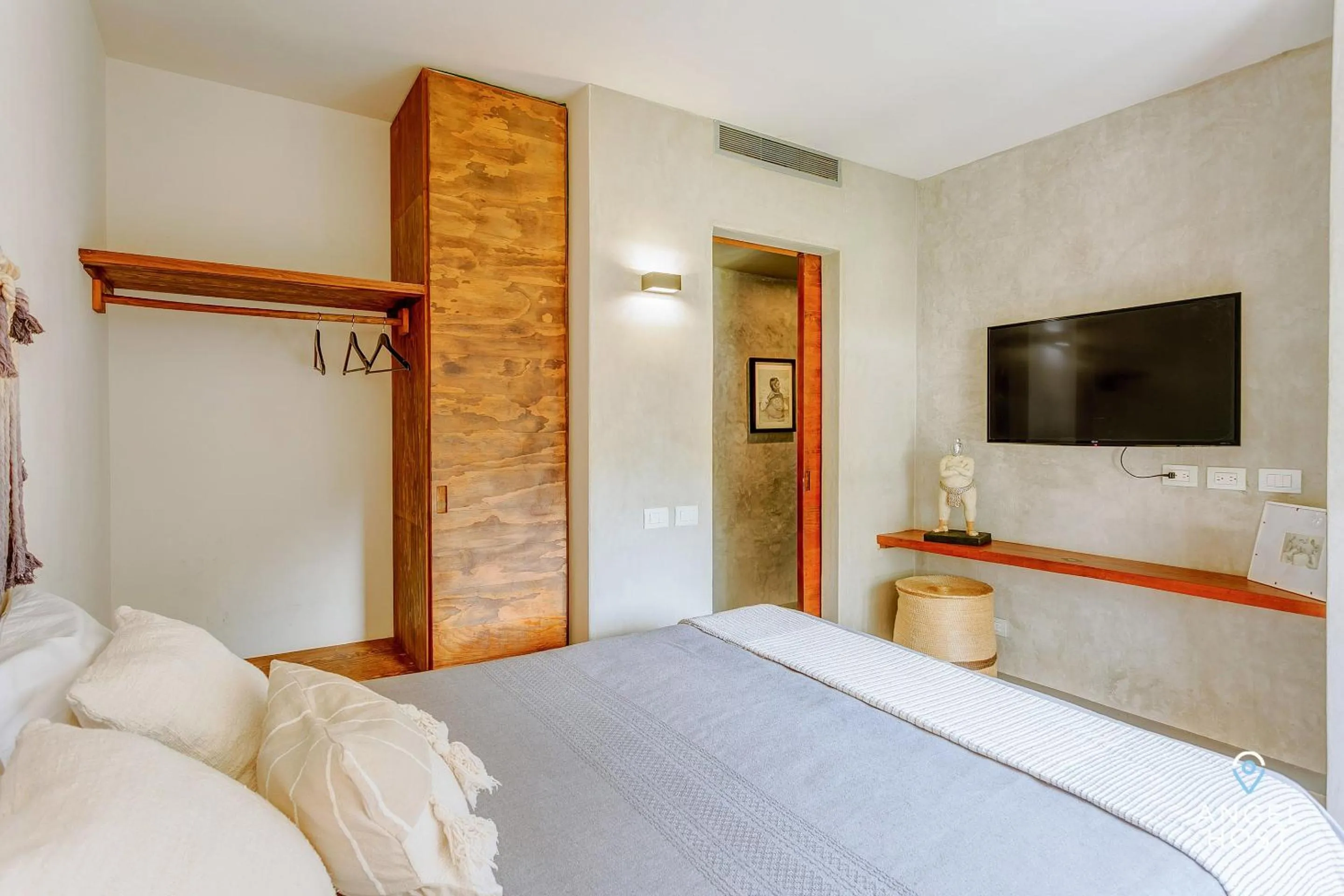 Bed in Chic Suites in the Heart of Tulum by Stella Rentals