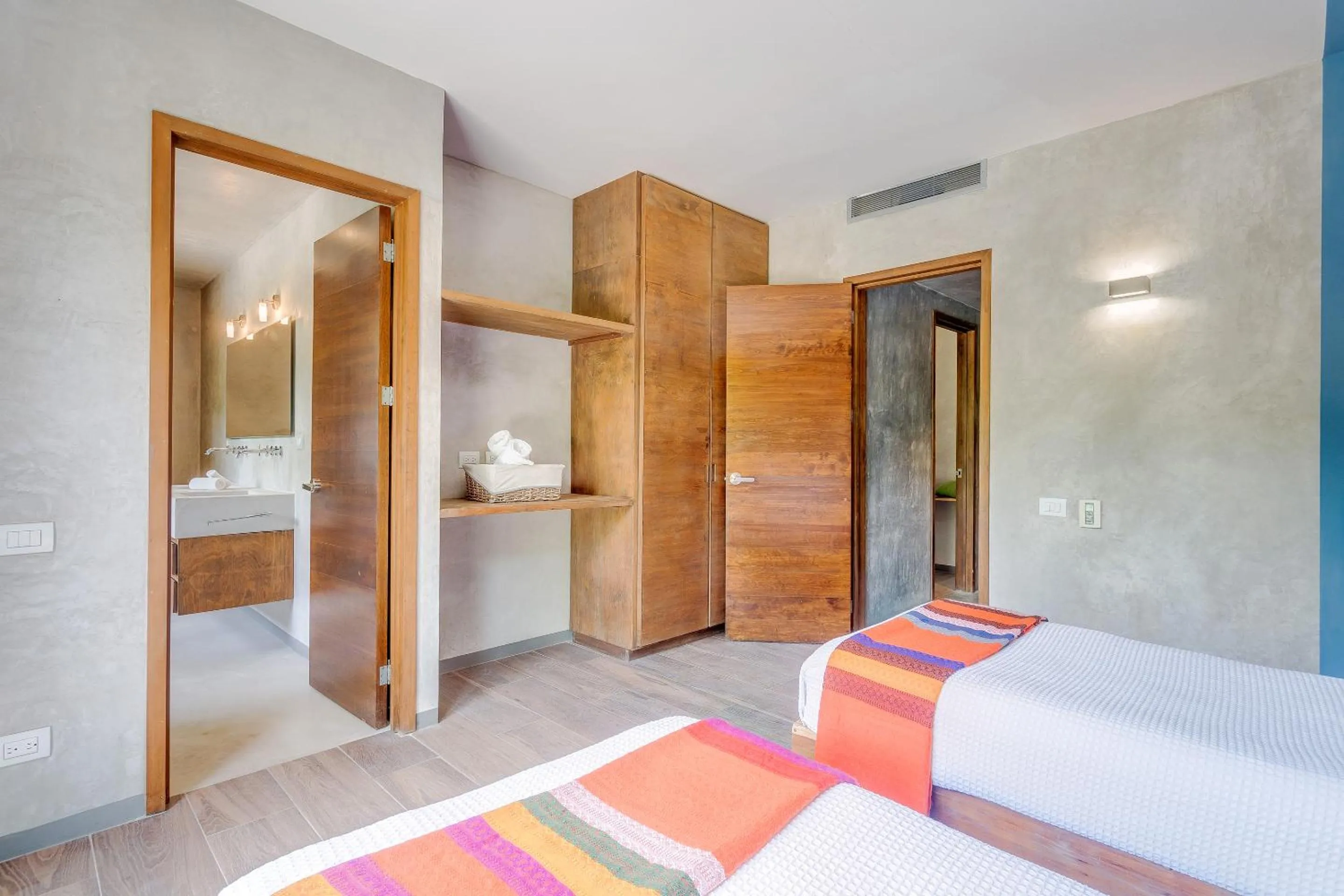 Bed in Chic Suites in the Heart of Tulum by Stella Rentals