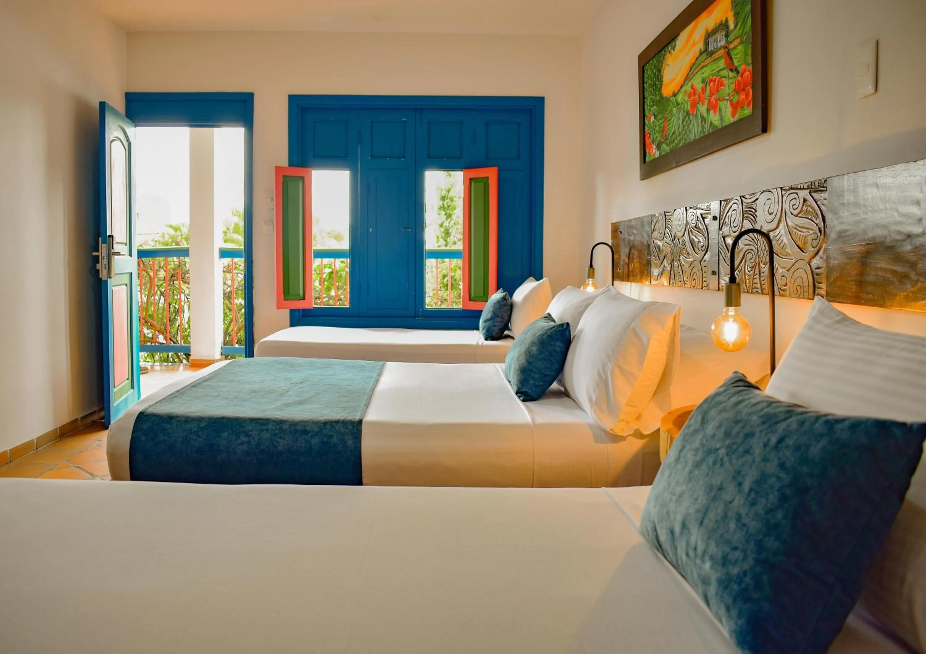 Bed in Hotel Campestre Cafe Cafe