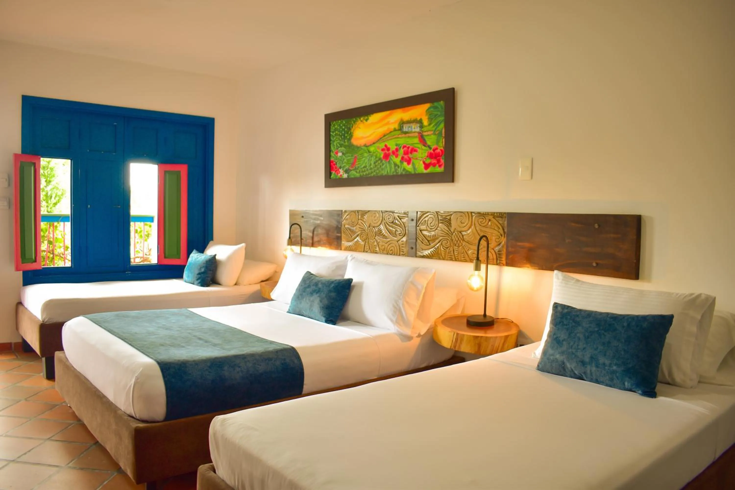 Bed in Hotel Campestre Cafe Cafe