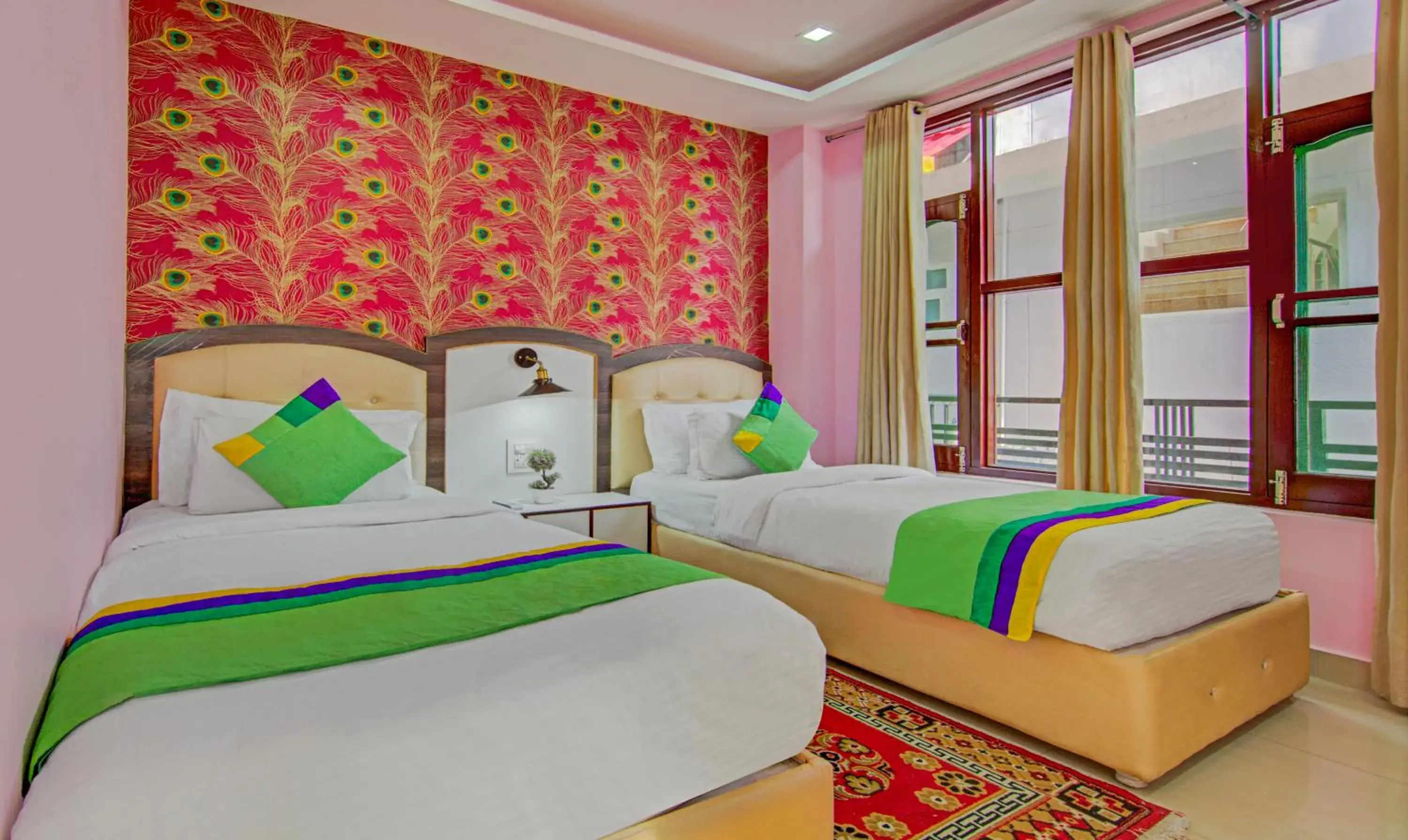 Bedroom, Bed in Treebo Roshan House with Valley View Bedroom, Bed in Treebo Roshan House with Valley View