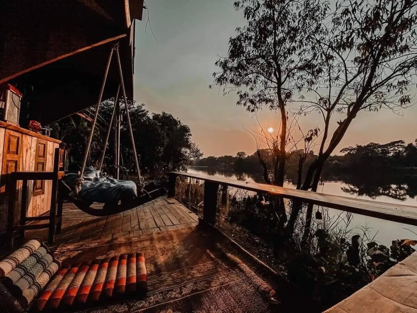 Sunset in The Antique Riverside Resort