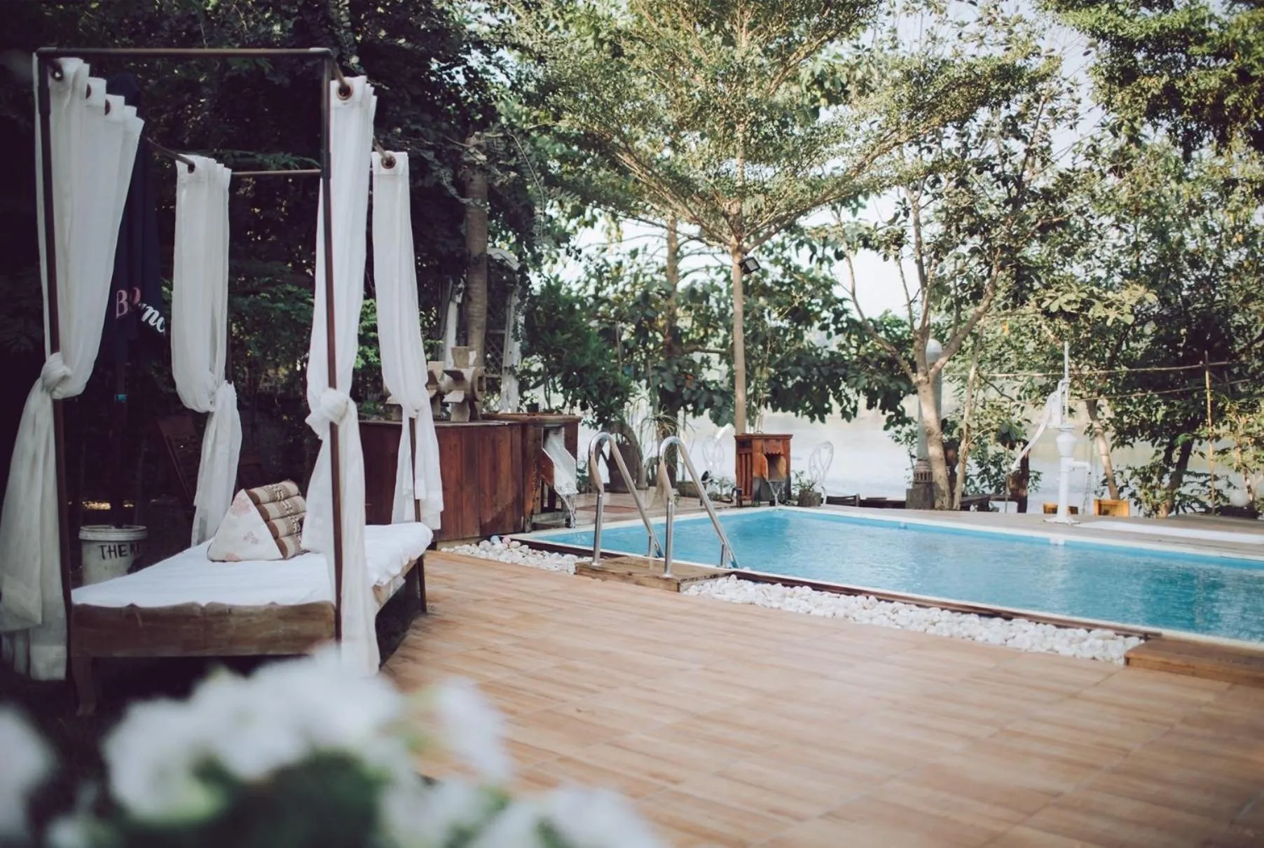 Pool view in The Antique Riverside Resort