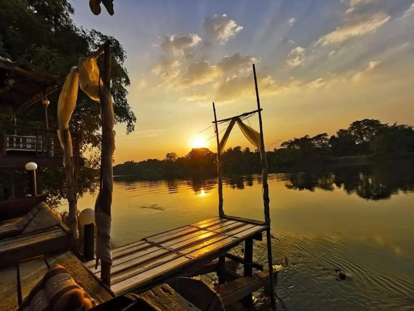 Sunrise in The Antique Riverside Resort