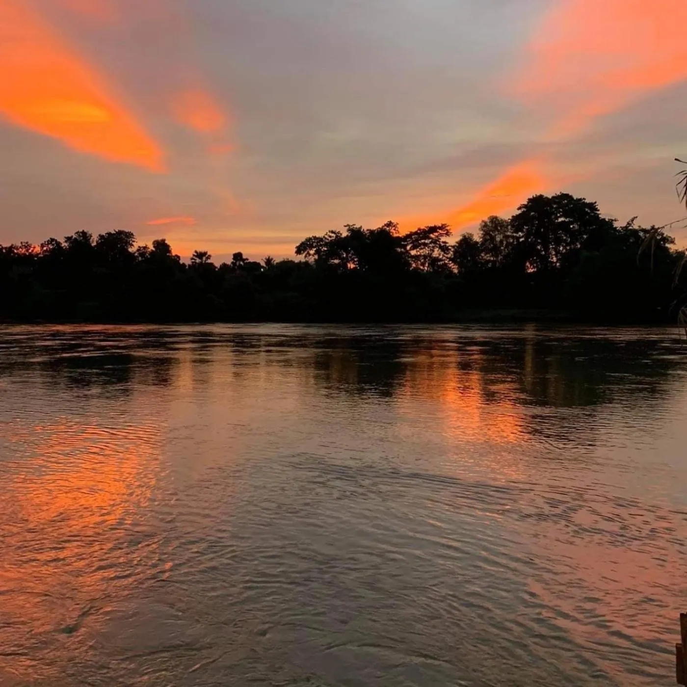 Sunset in The Antique Riverside Resort
