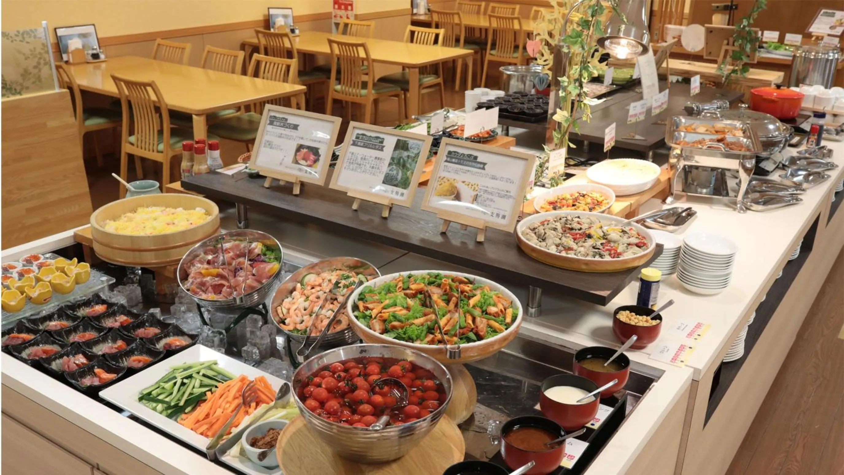 Buffet breakfast in Kyukamura Shikotsuko