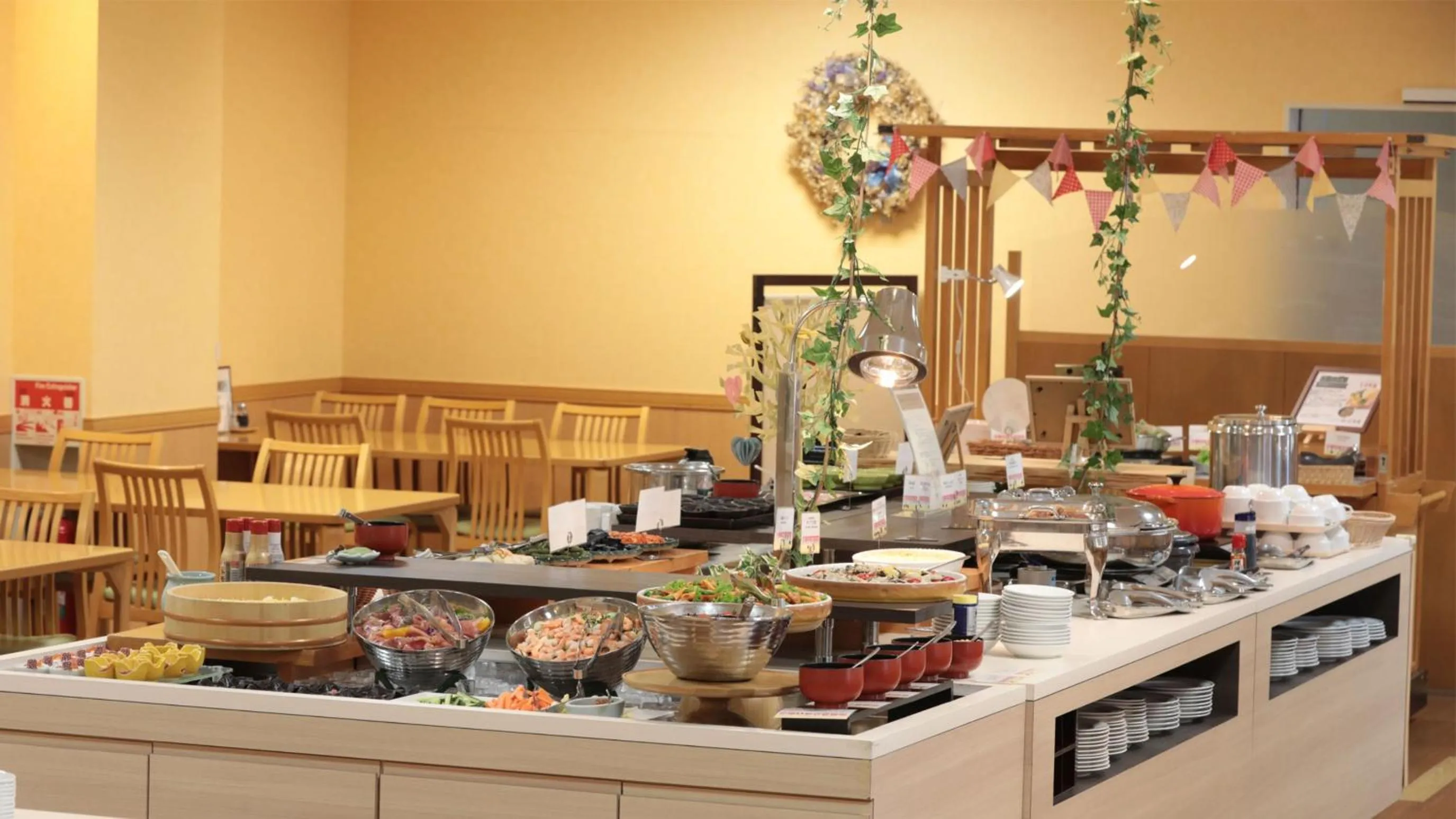 Buffet breakfast in Kyukamura Shikotsuko