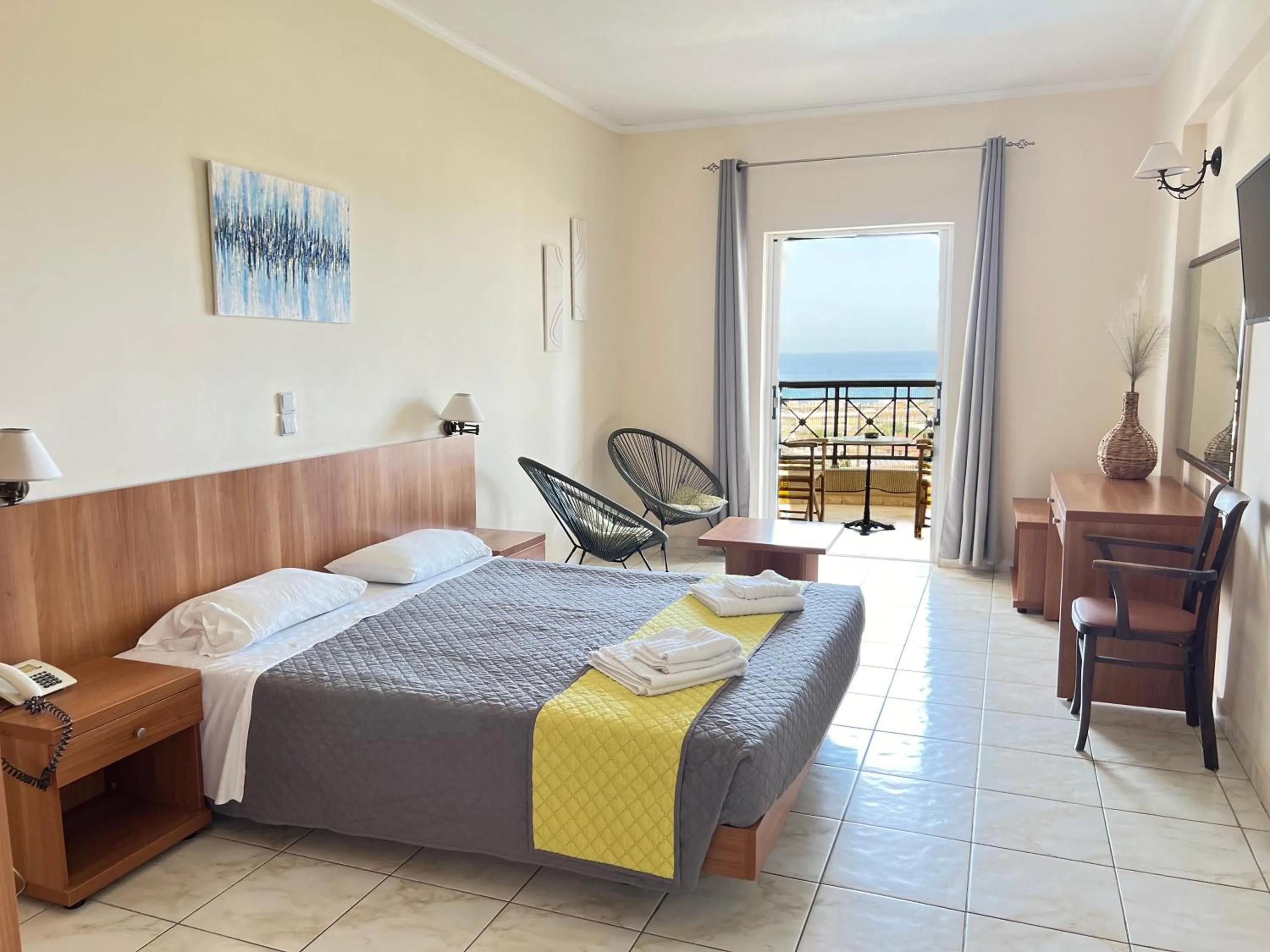 Bed in Ariadne Apartments