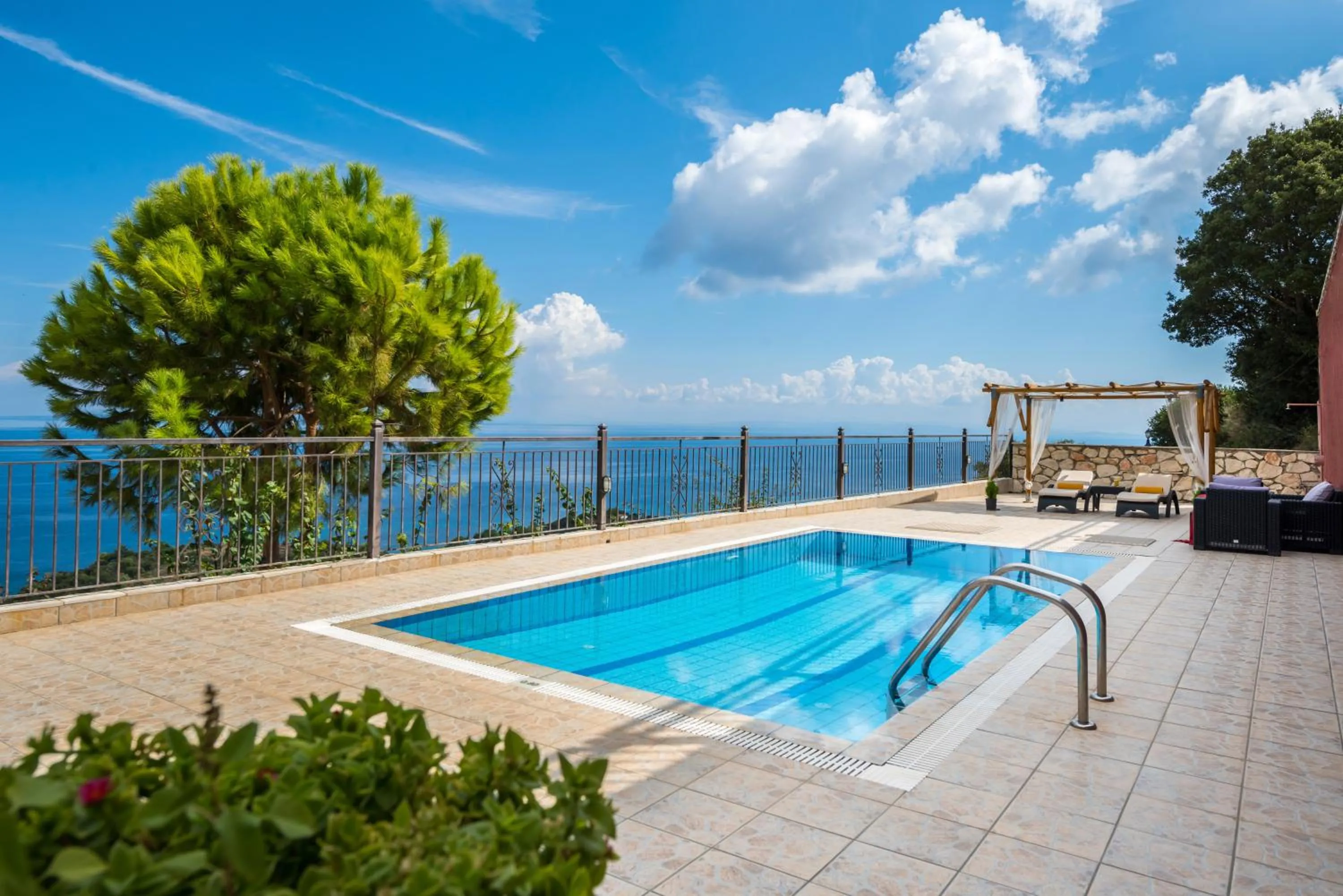 Pool view in Villa Socrates