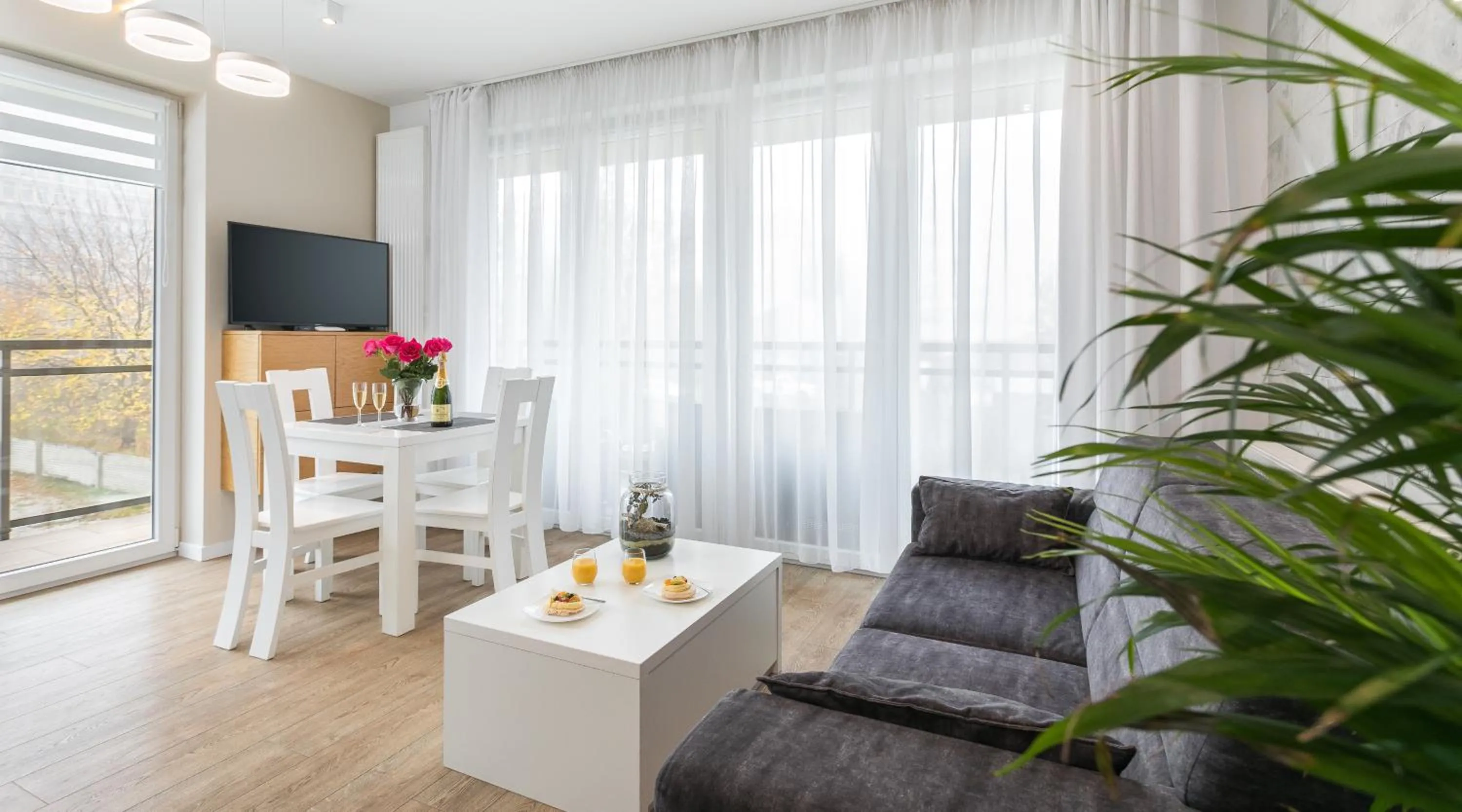 Living room in Ariańska Apartment - lift & AC