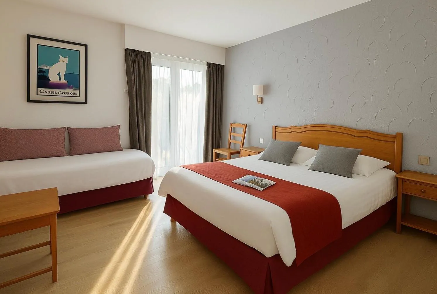 Bed in LOGIS HÔTEL, CHALETS et RESTAURANT LES CHATELMINÉS