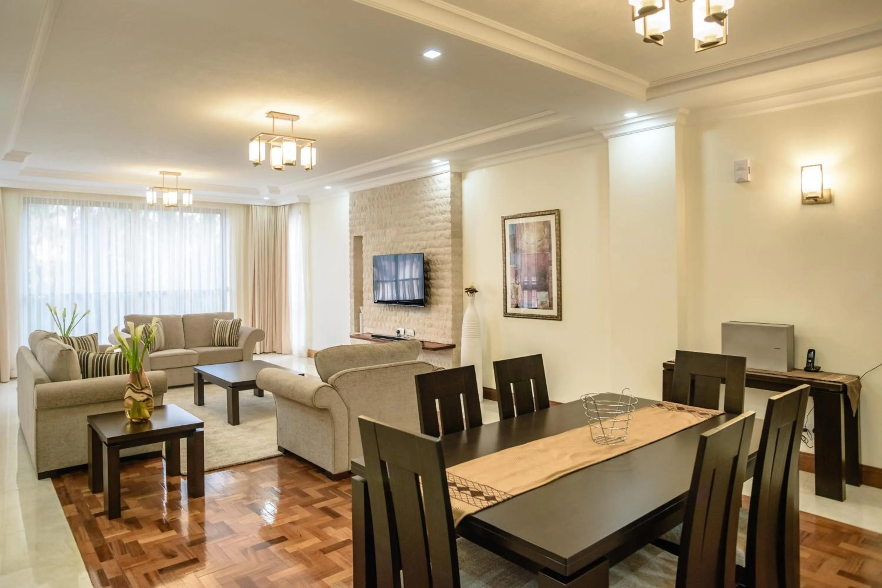 TV and multimedia in GemSuites Riverside Serviced Apartments and Hotel, Nairobi