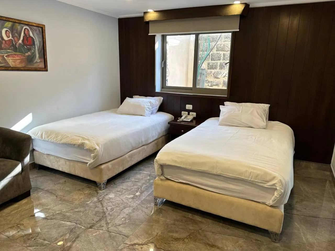 Bed in Mount of Olives Hotel