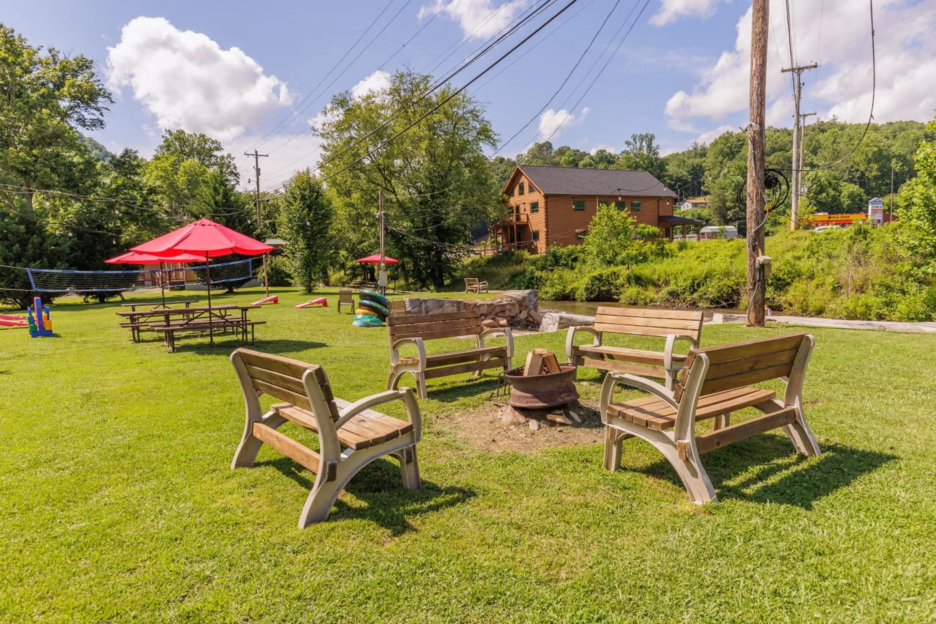 Children play ground in Qualla Cabins and Motel Cherokee near Casino