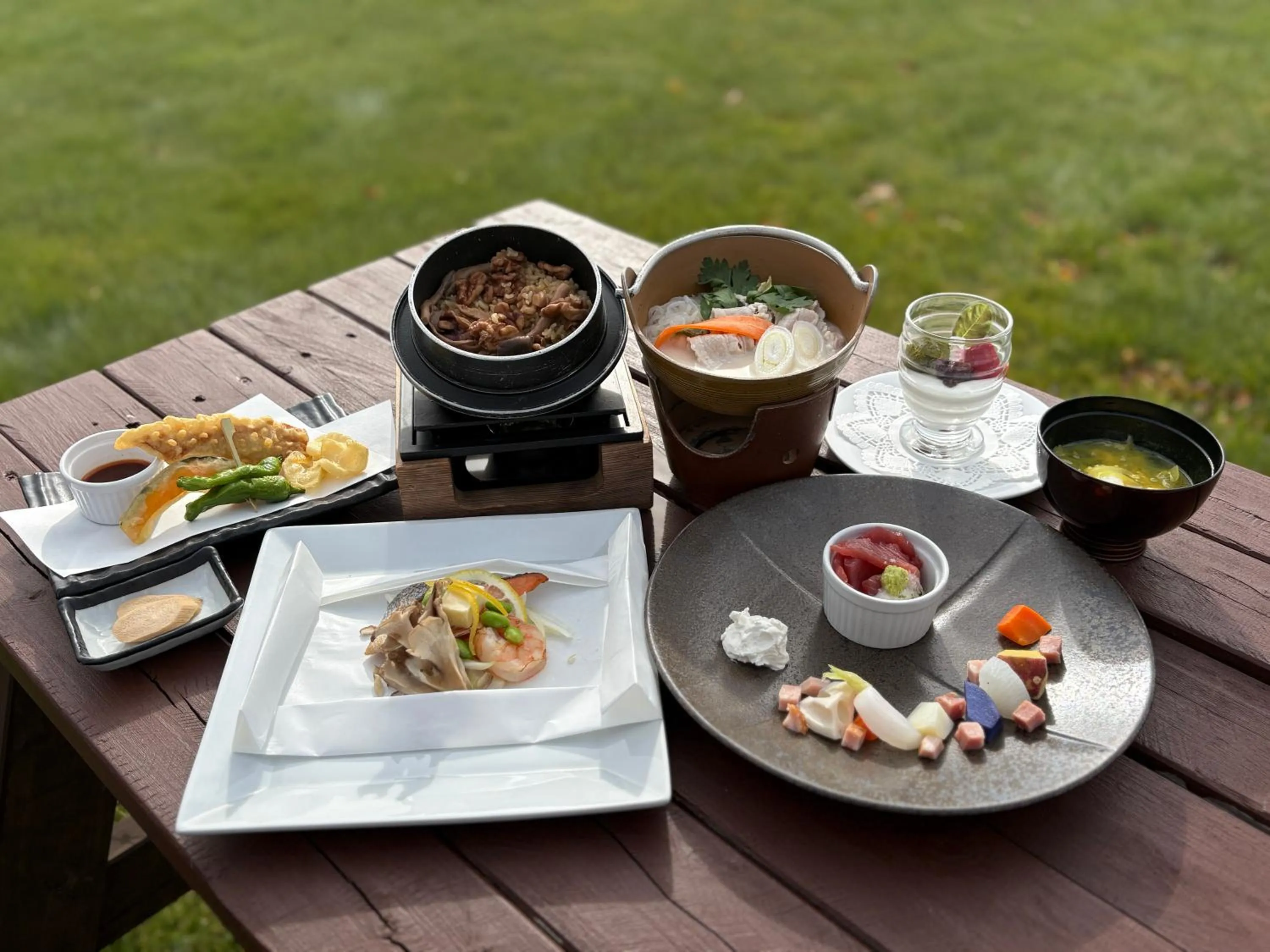 Dinner in Tokachi Nauman Onsen Hotel arco