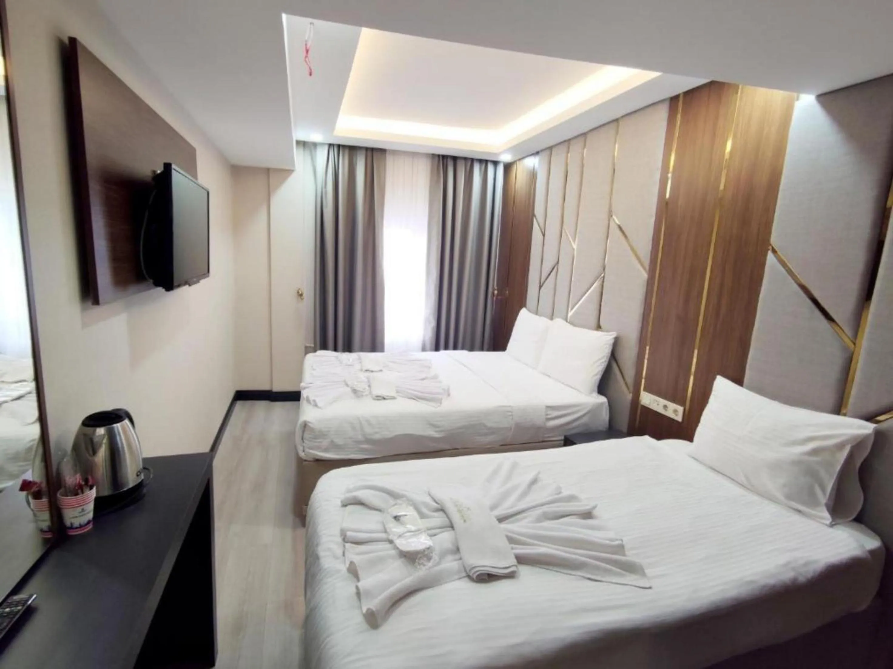 Bed in The Golden Pera's Hotel & Spa