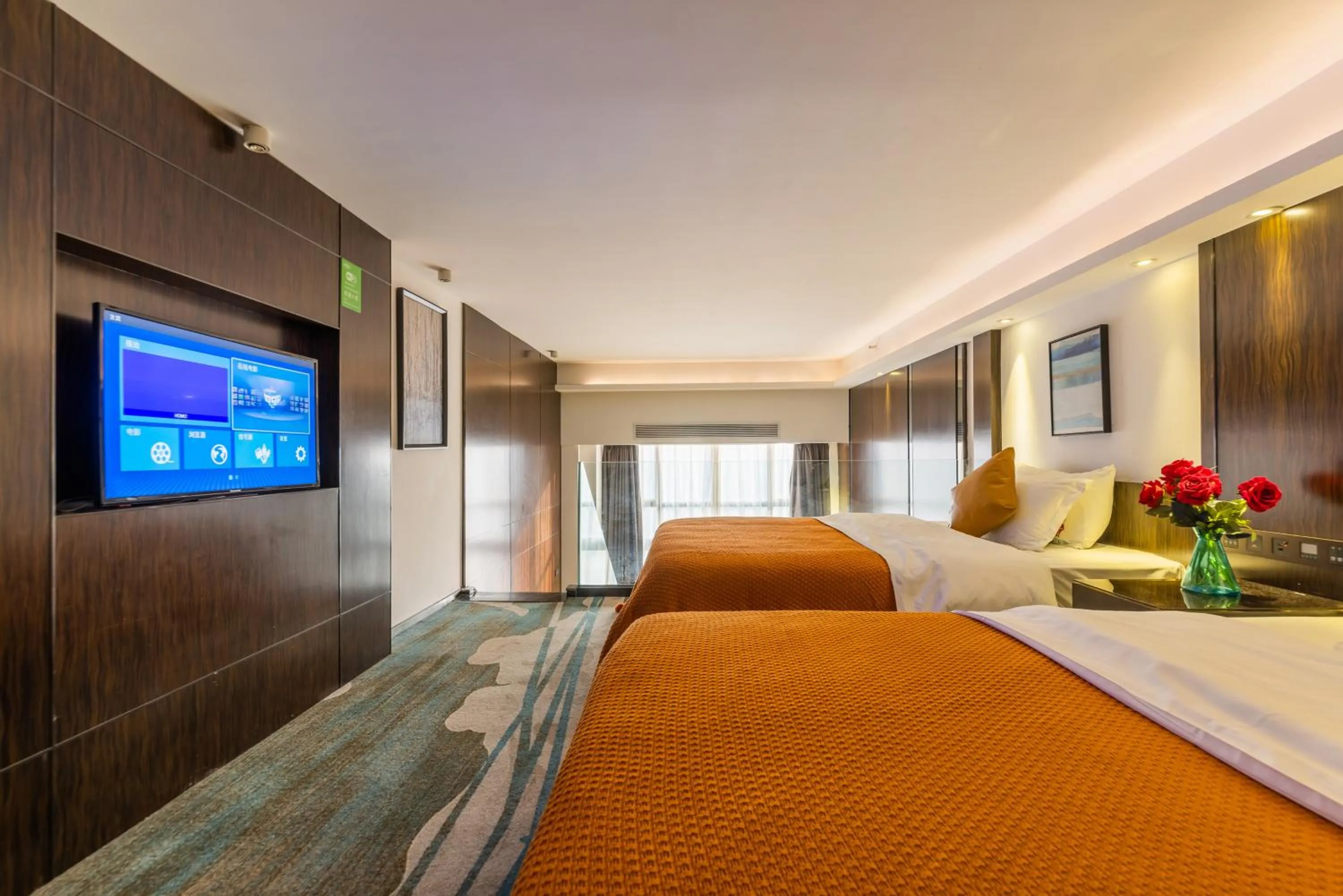 Bed in Lavender Apartment Branch