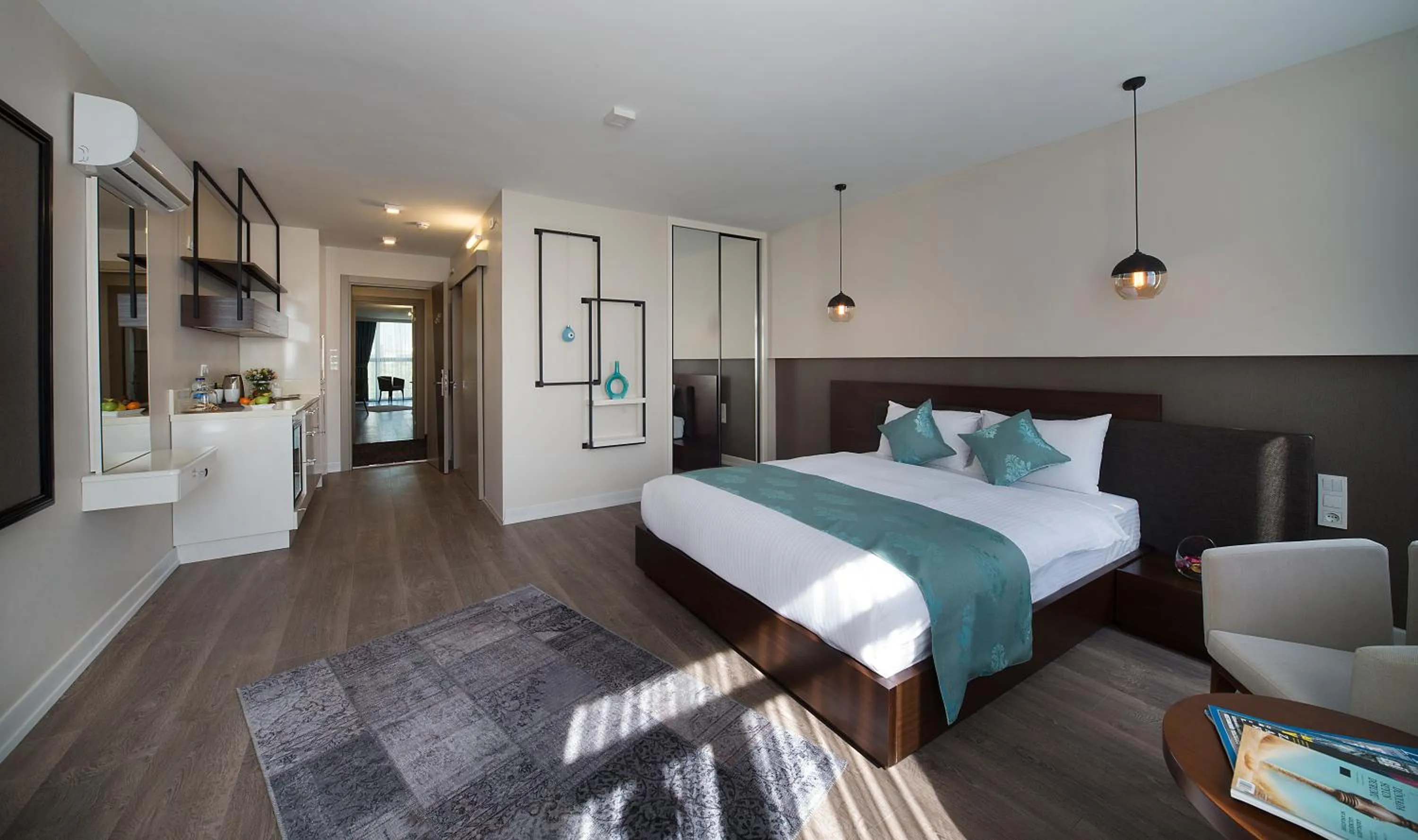 Bed in The Clock Suites