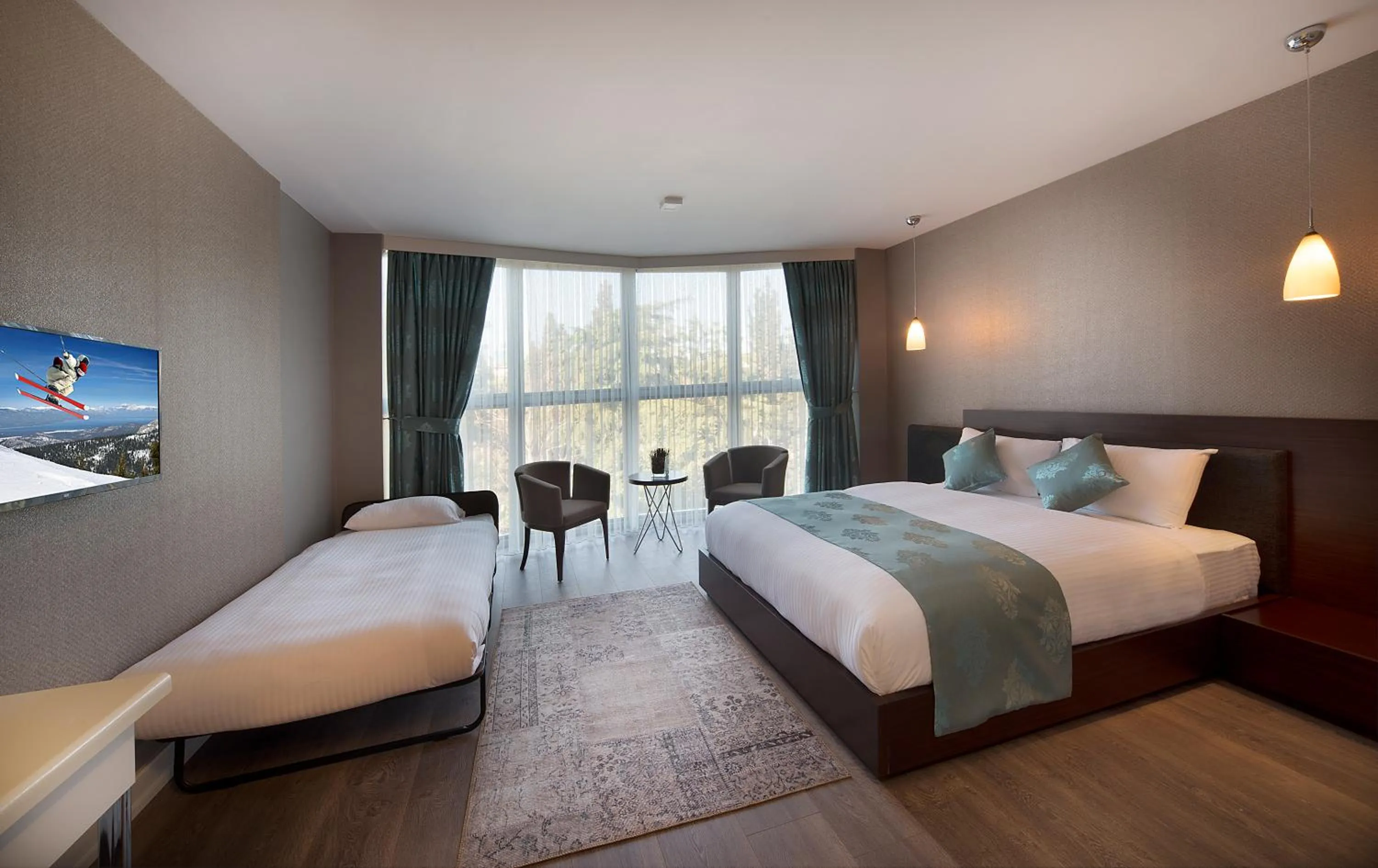 Bed in The Clock Suites